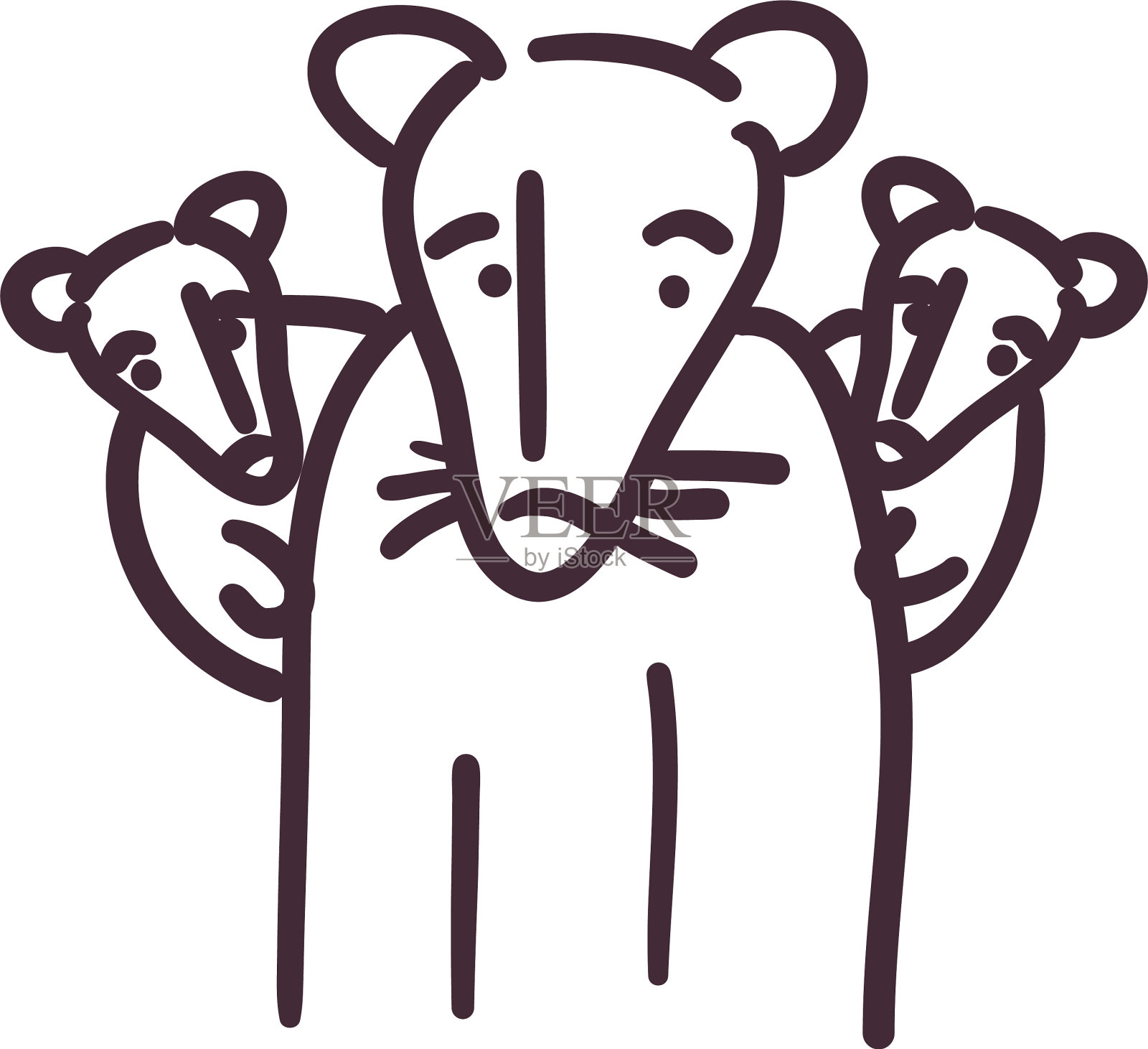 鼠标卡通线条风格图标设计设计元素图片