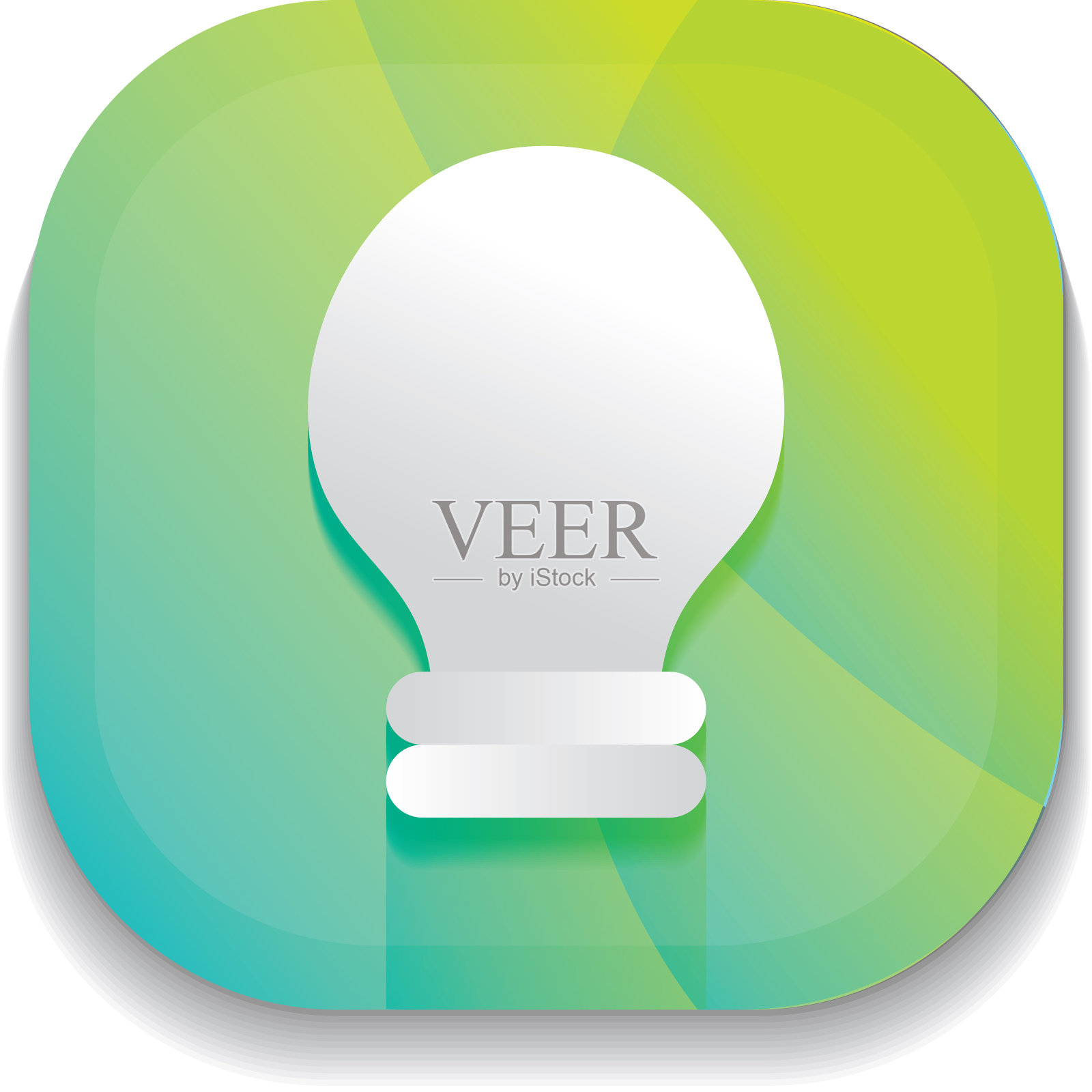 手机应用程序按钮概念灯泡图标图标素材