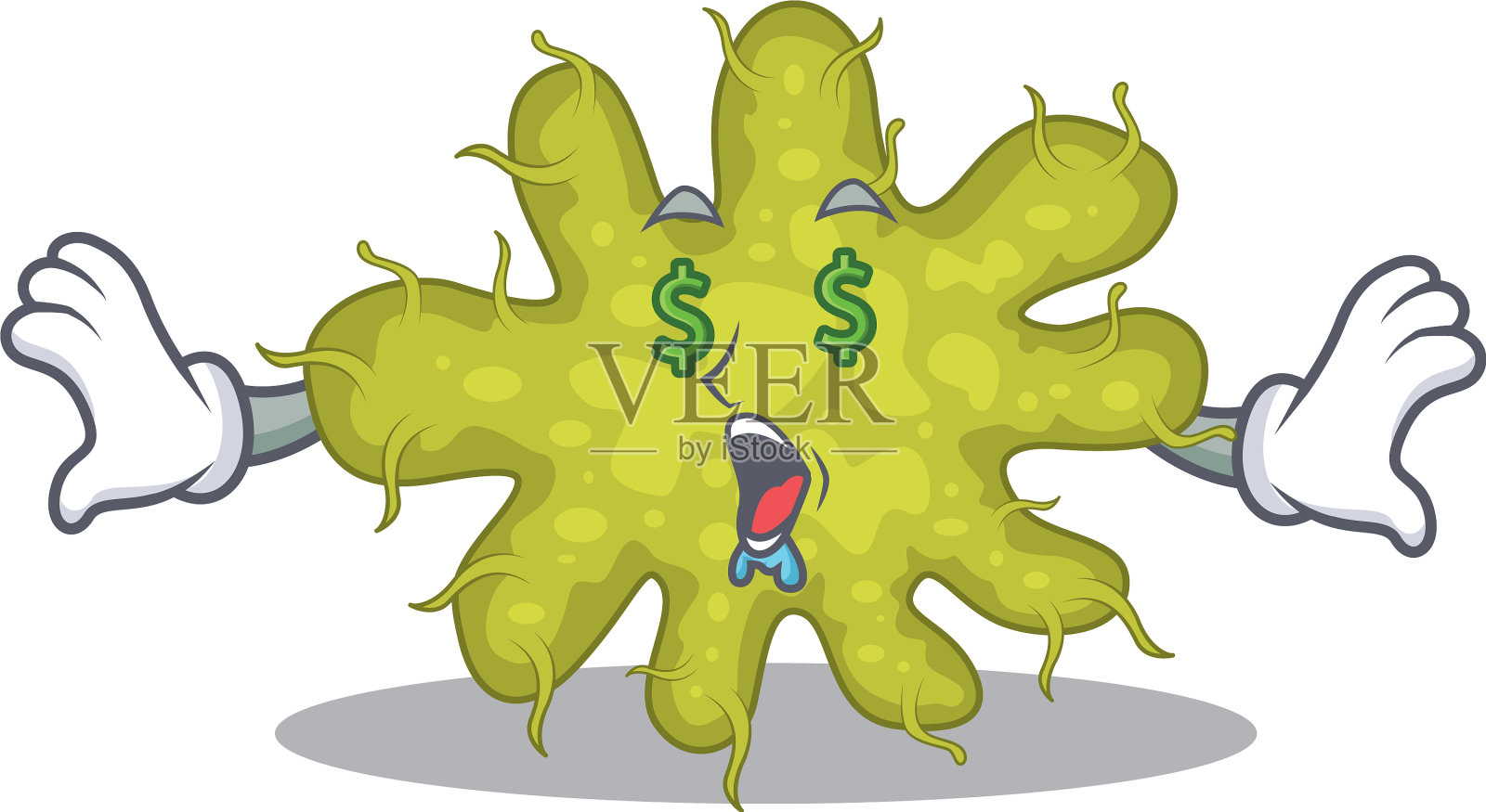 丰富的卡通人物设计细菌设计元素图片