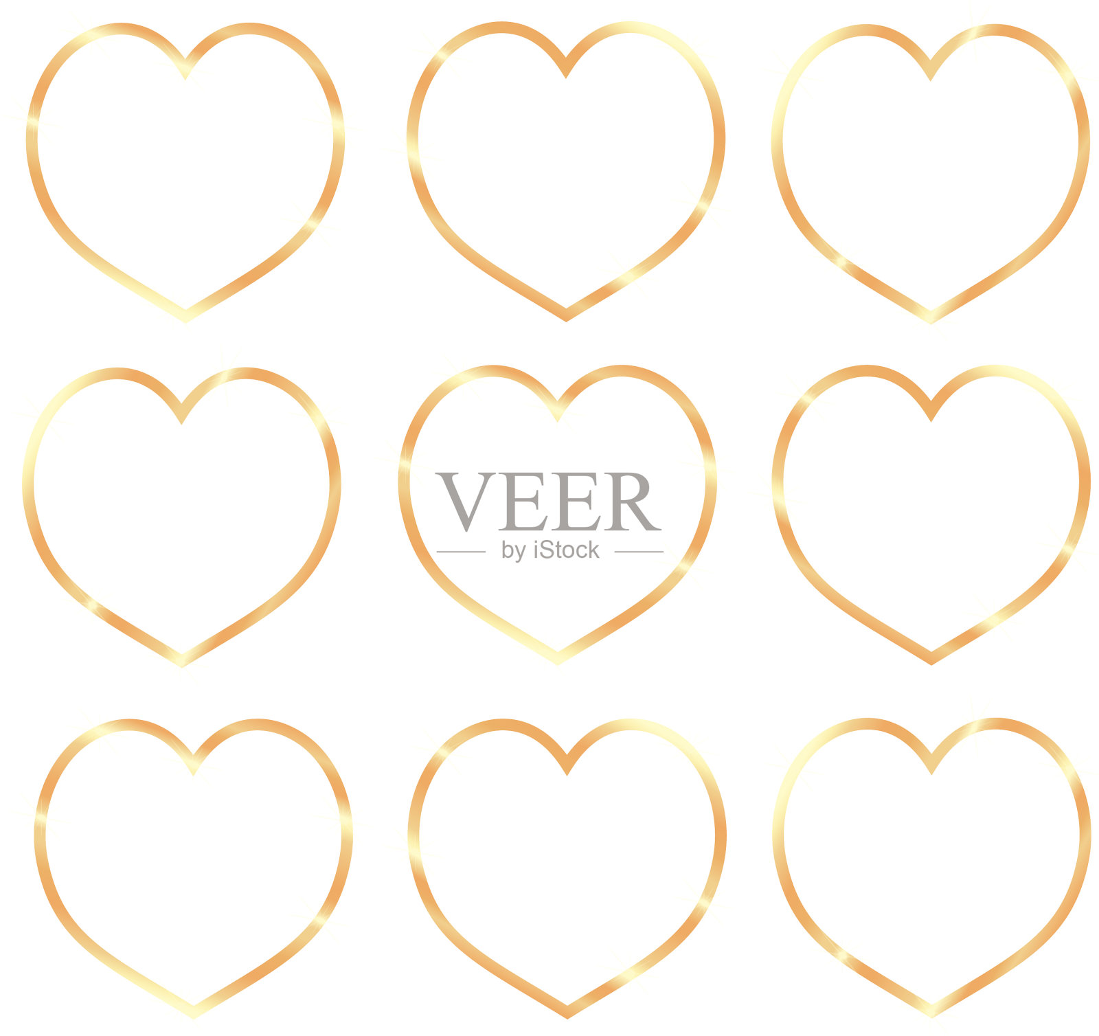 黄金古董现实框架上透明插画图片素材