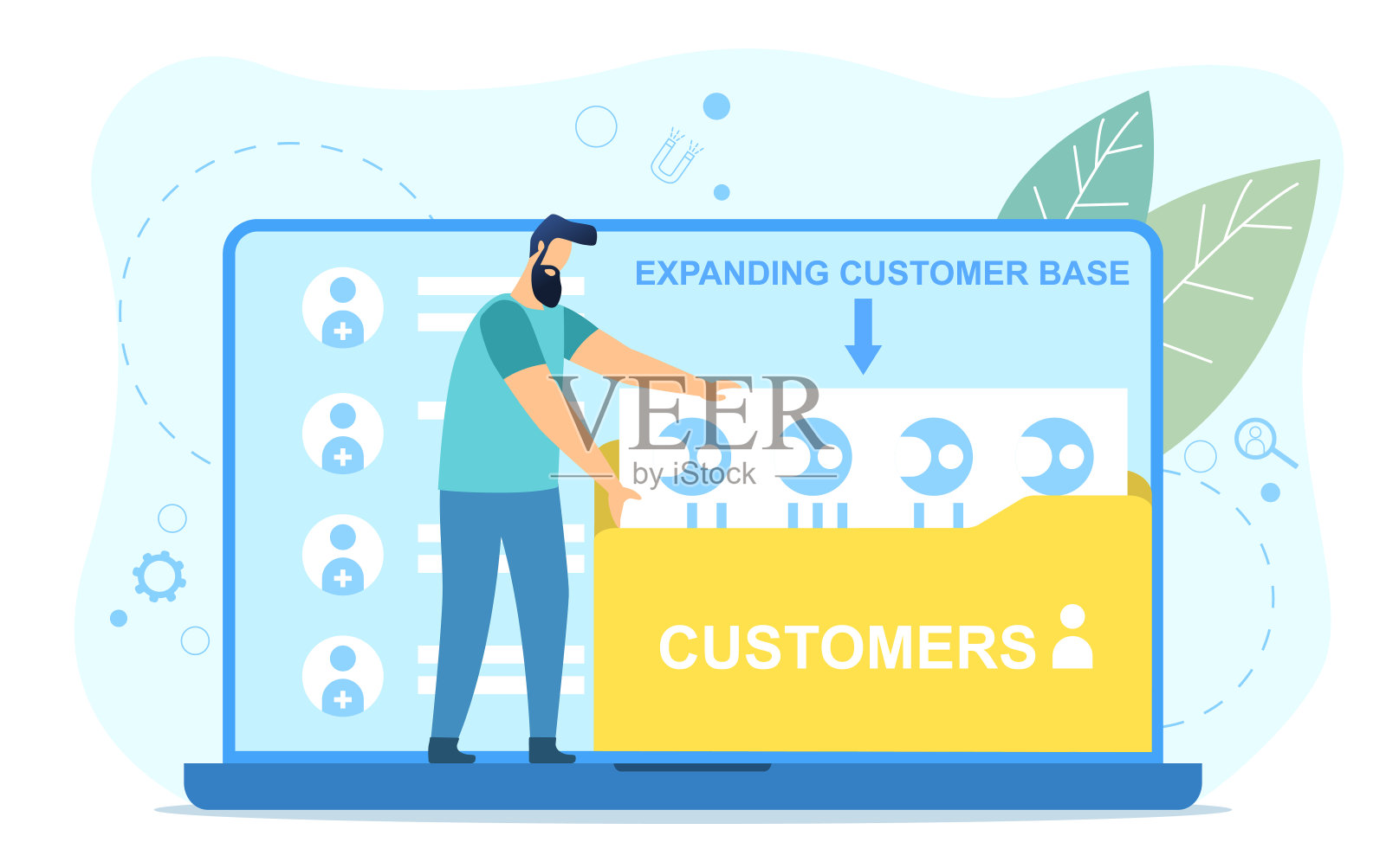 业务特色拓展了客户基础插画图片素材