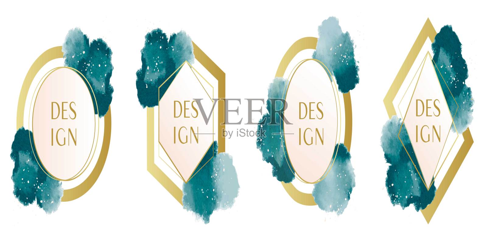 抽象艺术矢量插图水彩背景与文本和飞溅，条纹和油漆污渍的框架。设计横幅模板，促销，特别优惠，社交媒体出版物。插画图片素材