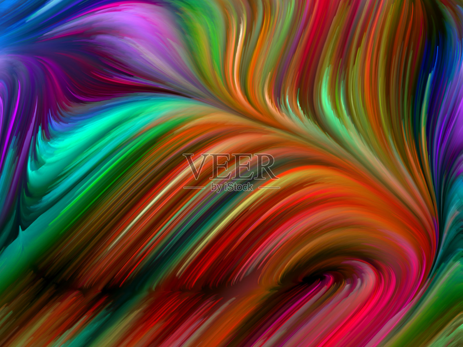 概念上的油漆流插画图片素材