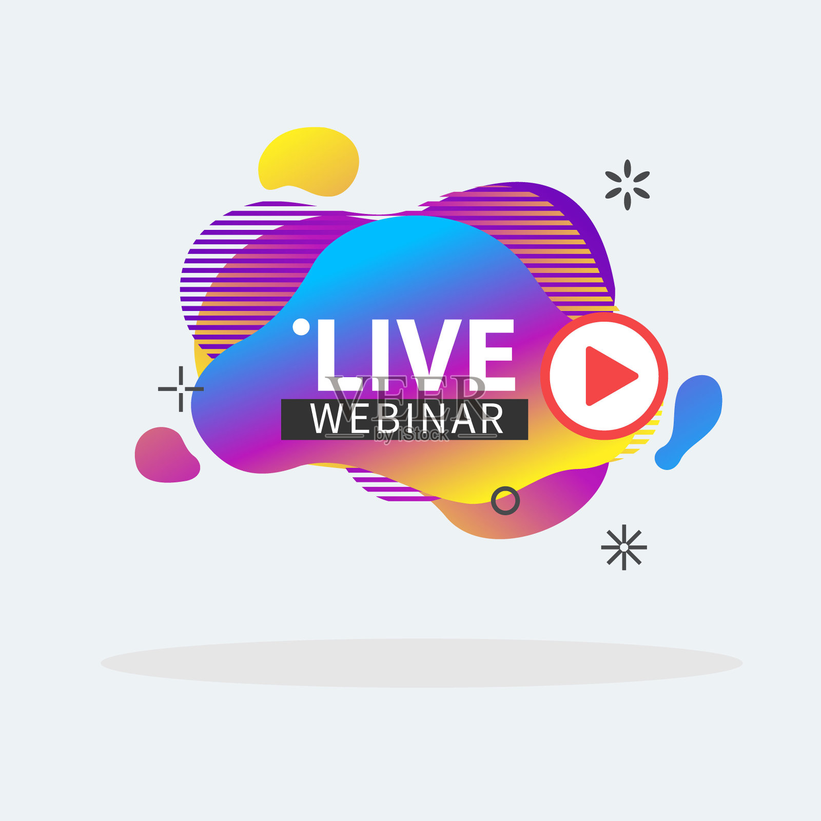 现场研讨会按钮插画图片素材