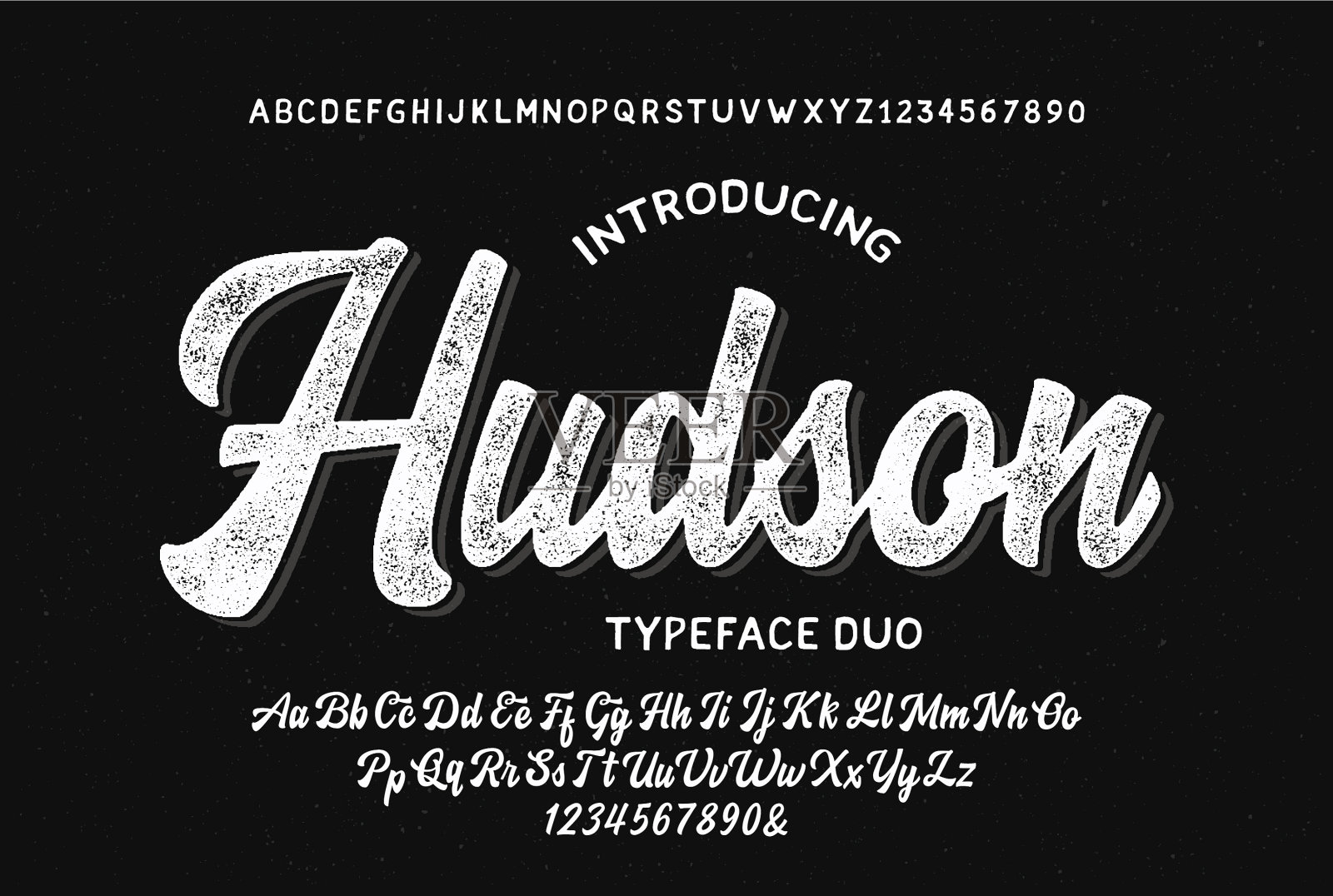 原始笔刷字体复古字体插画图片素材