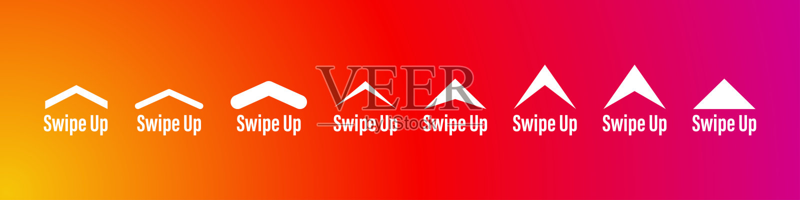 向上滑动图标矢量按钮。向上滚动箭头。拖动阅读了解更多。孤立的白色背景。网络图形的概念。现代的形状。插画图片素材