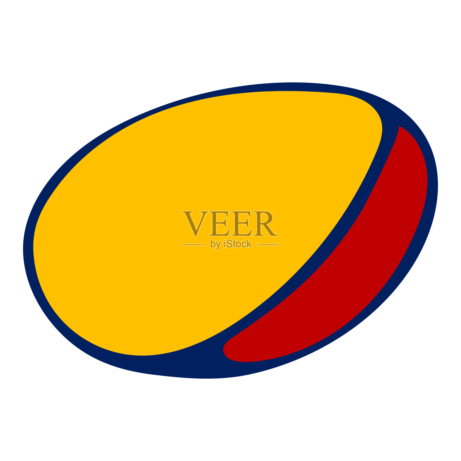 矢量彩色的石头插图在白色的背景。插画图片素材