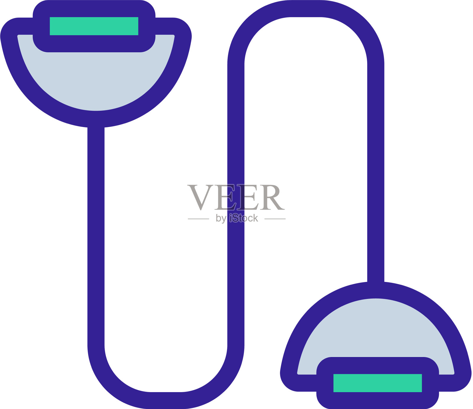 游泳滑雪扩展器图标轮廓设计元素图片