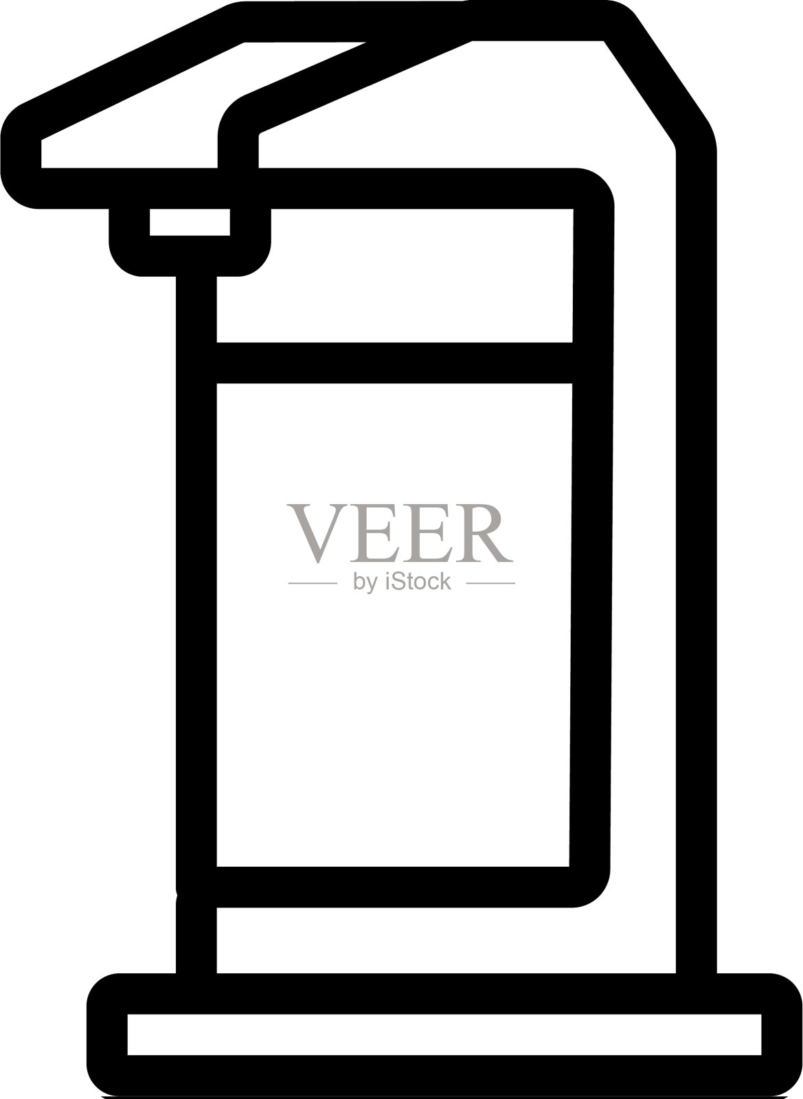 自动皂液器图标轮廓图标素材