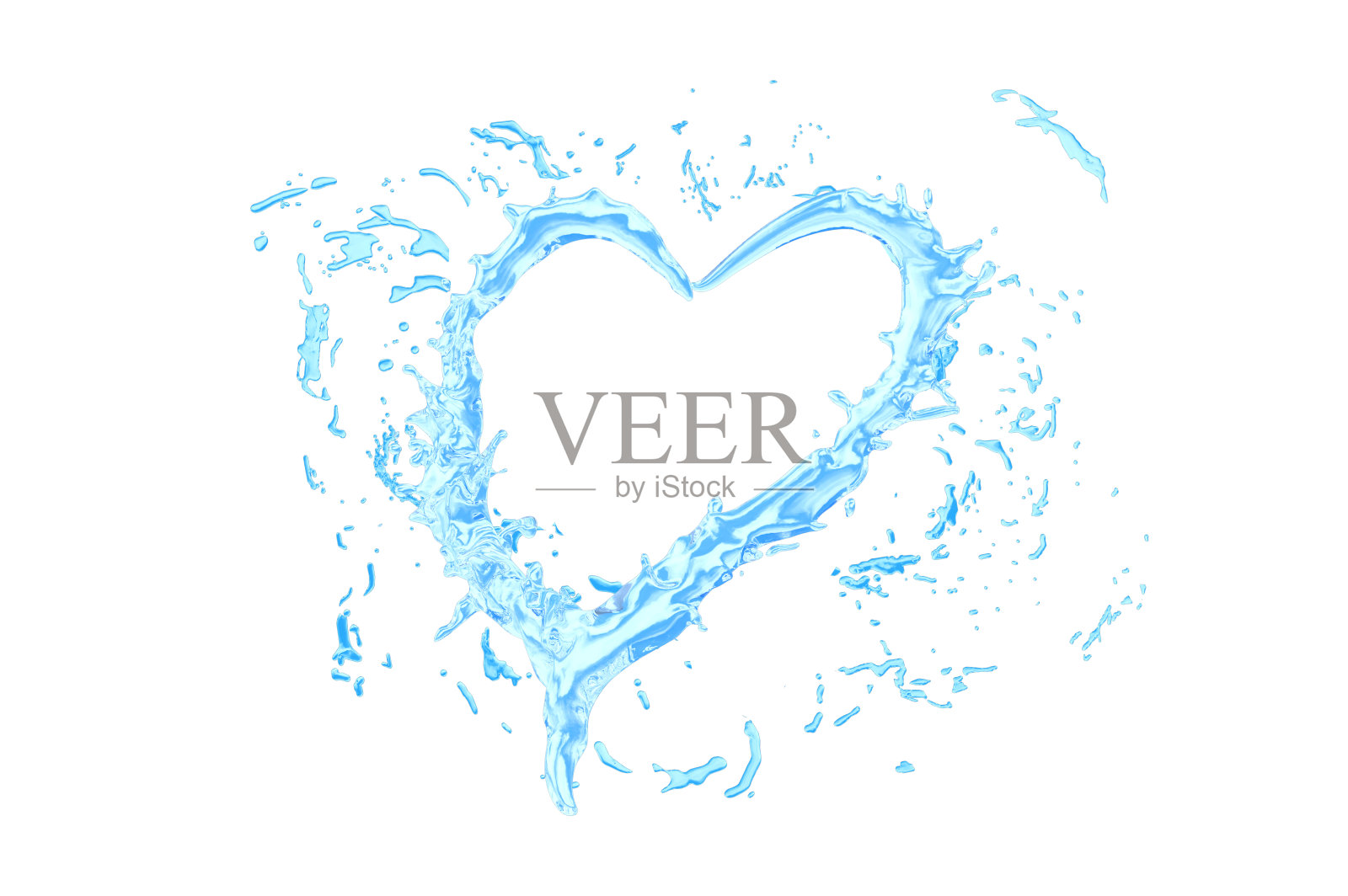 水的心脏飞溅近了照片摄影图片