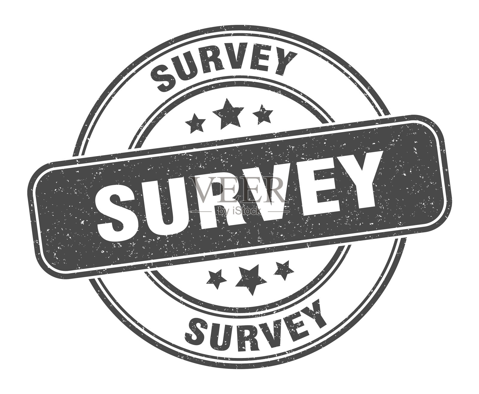 调查邮票调查标签圆形垃圾标志插画图片素材