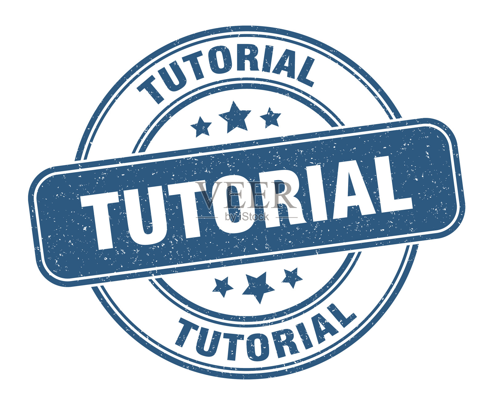 教程邮票教程标签圆形垃圾标志插画图片素材