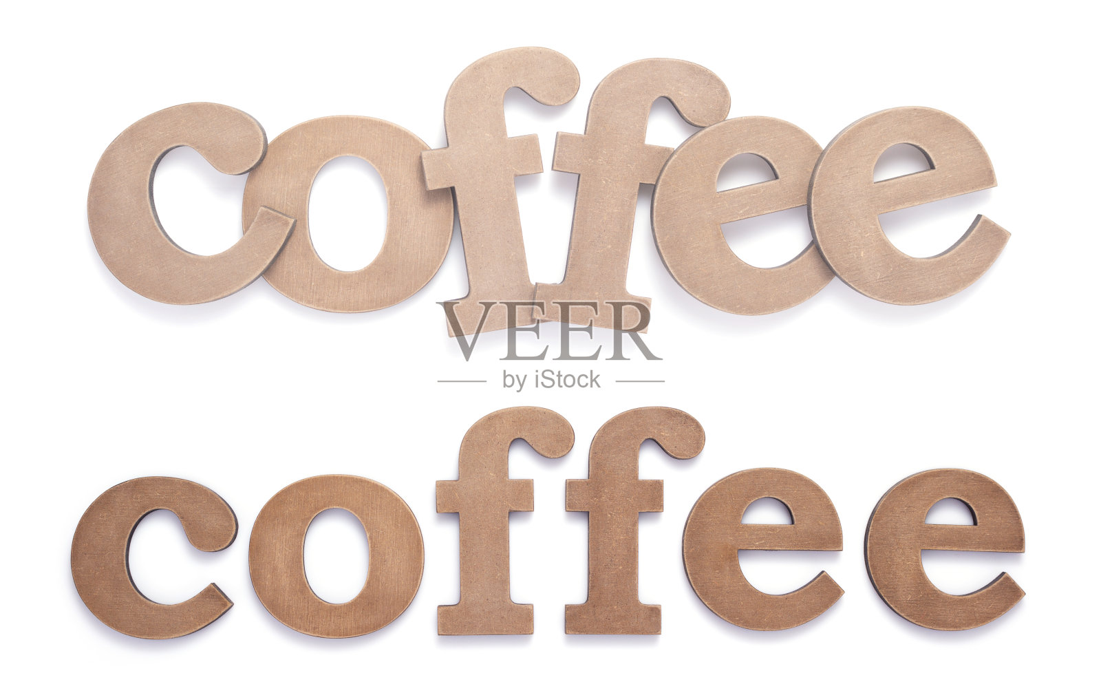 木质咖啡字母照片摄影图片
