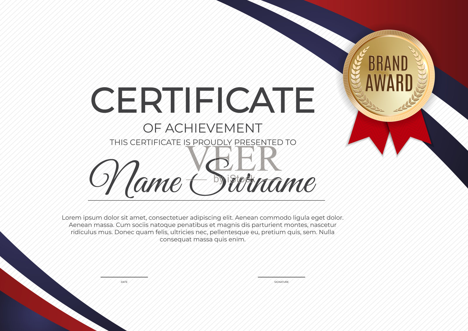 证书和文凭模板背景。矢量图插画图片素材