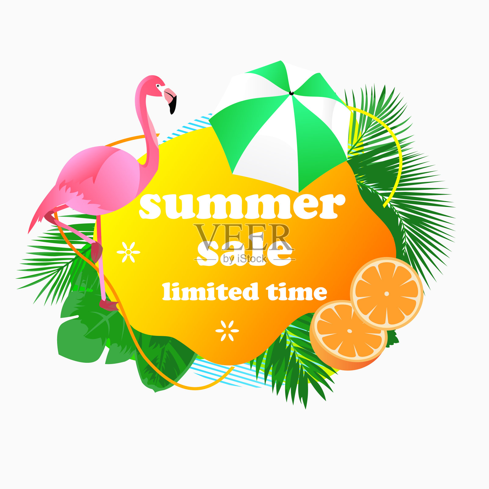 现代海报促销夏季限量版销售设计元素图片