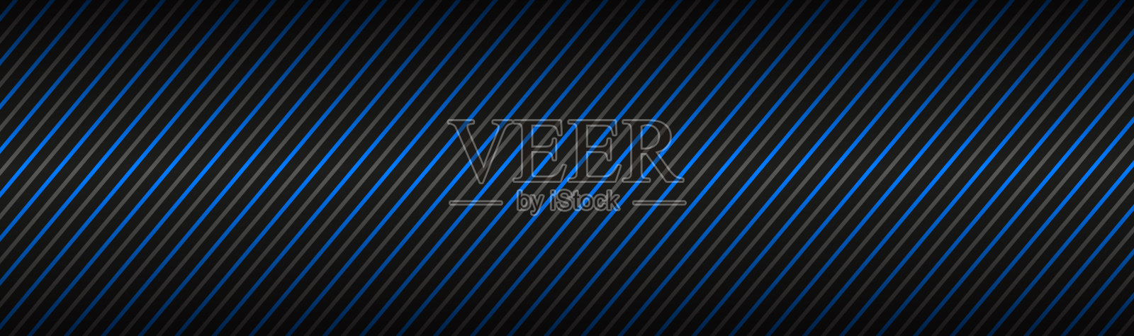 深色抽象头部与蓝色和灰色条纹图案。对角线和条。矢量插图横幅插画图片素材