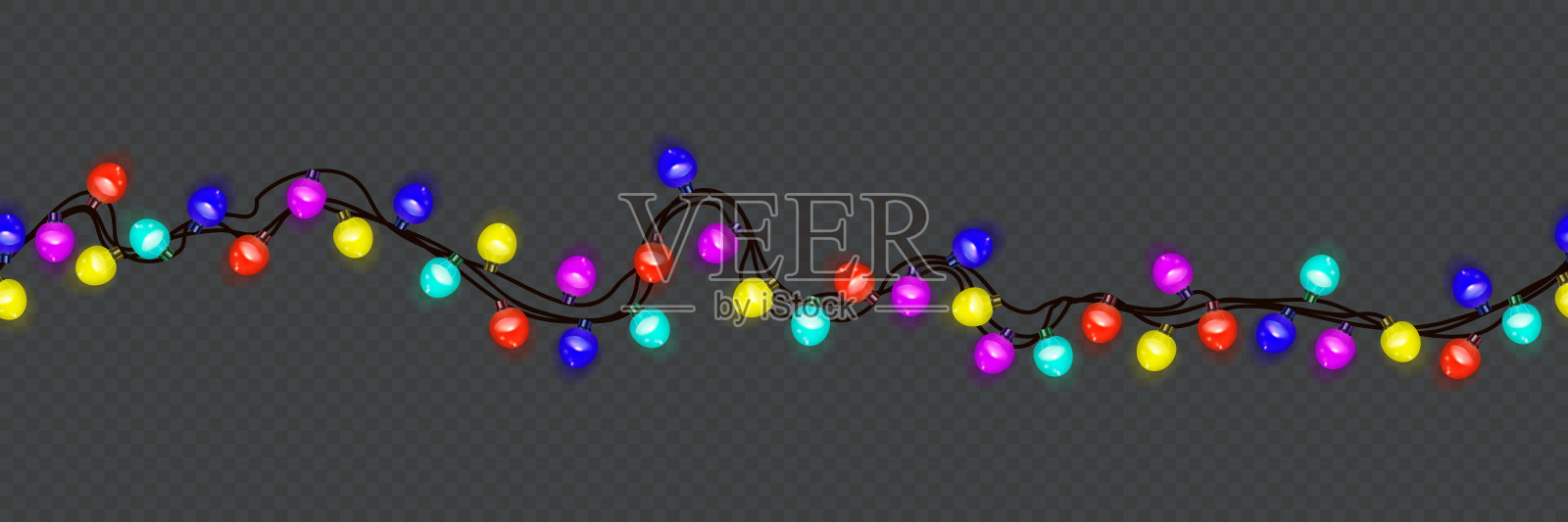 彩色发光的水平模式插画图片素材