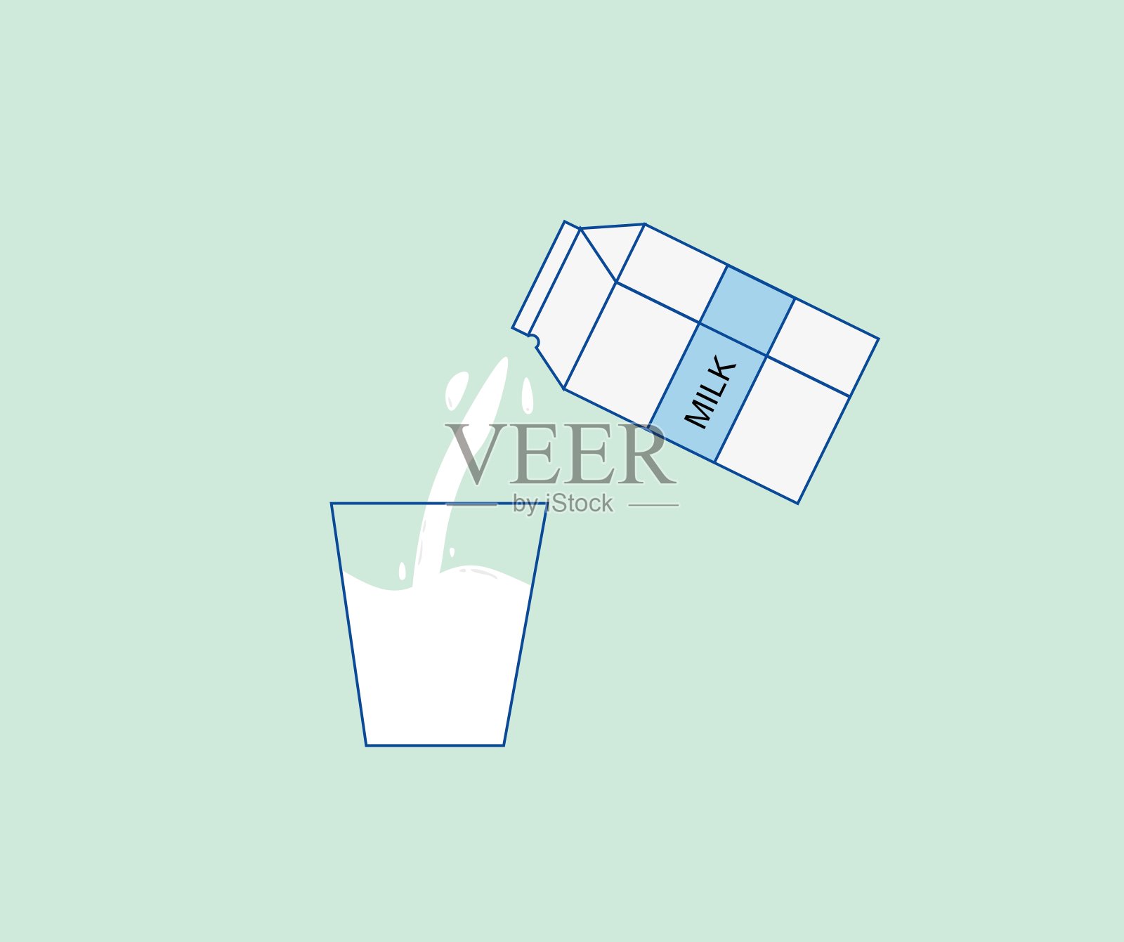 把牛奶倒设计插画图片素材