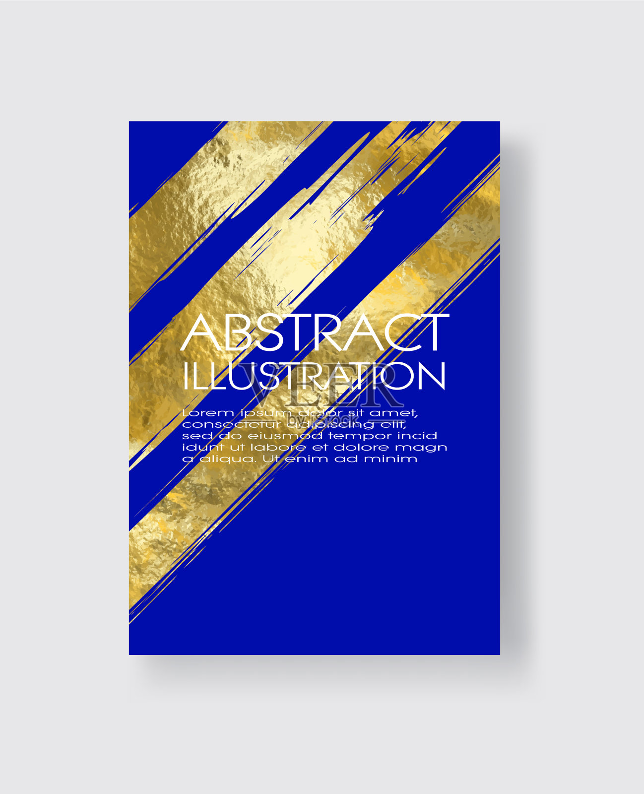 蓝色和金色设计模板抽象eps10插画图片素材