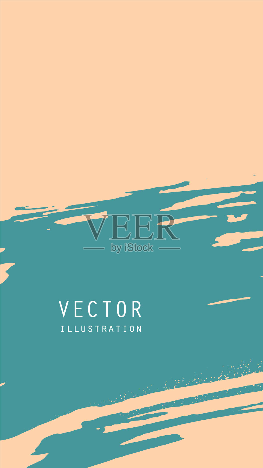 抽象的墨刷条幅与垃圾效果插画图片素材