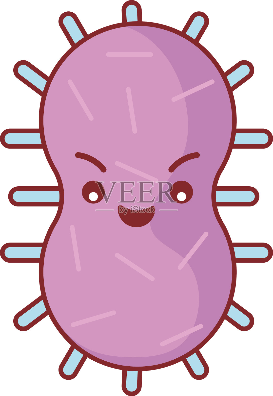 病毒卡通平面风格图标设计设计元素图片