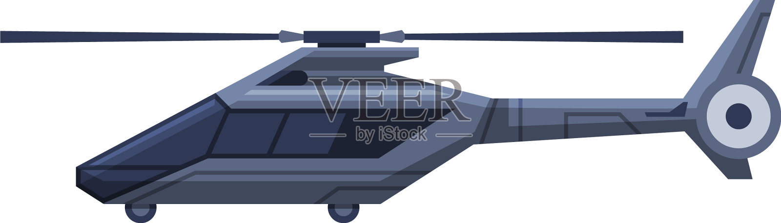黑色直升机，政府车辆设计元素图片