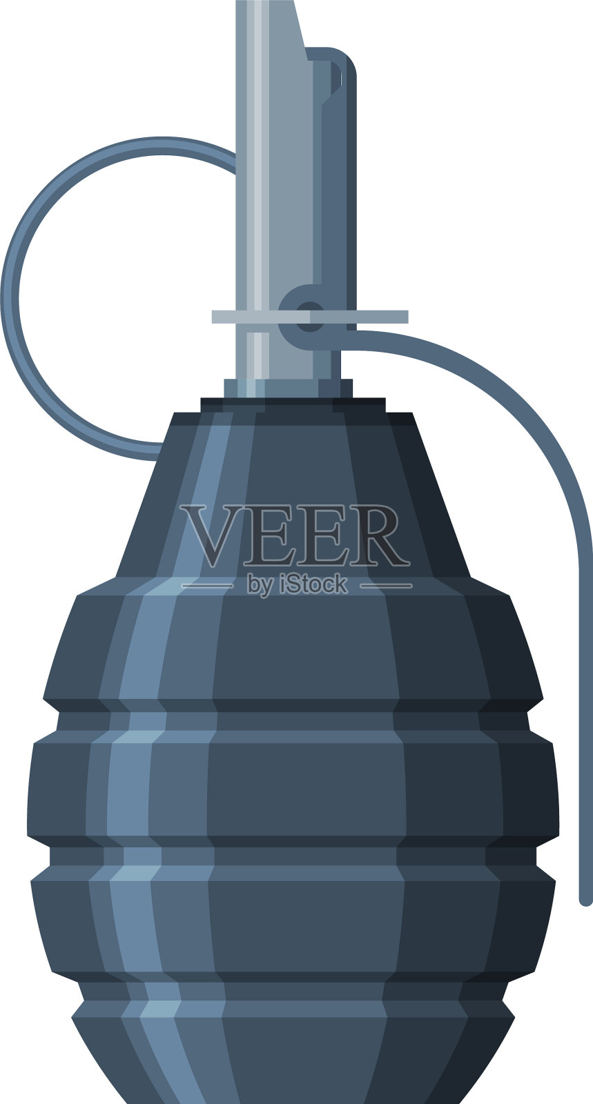 战斗柠檬形状的手雷老式军事设计元素图片