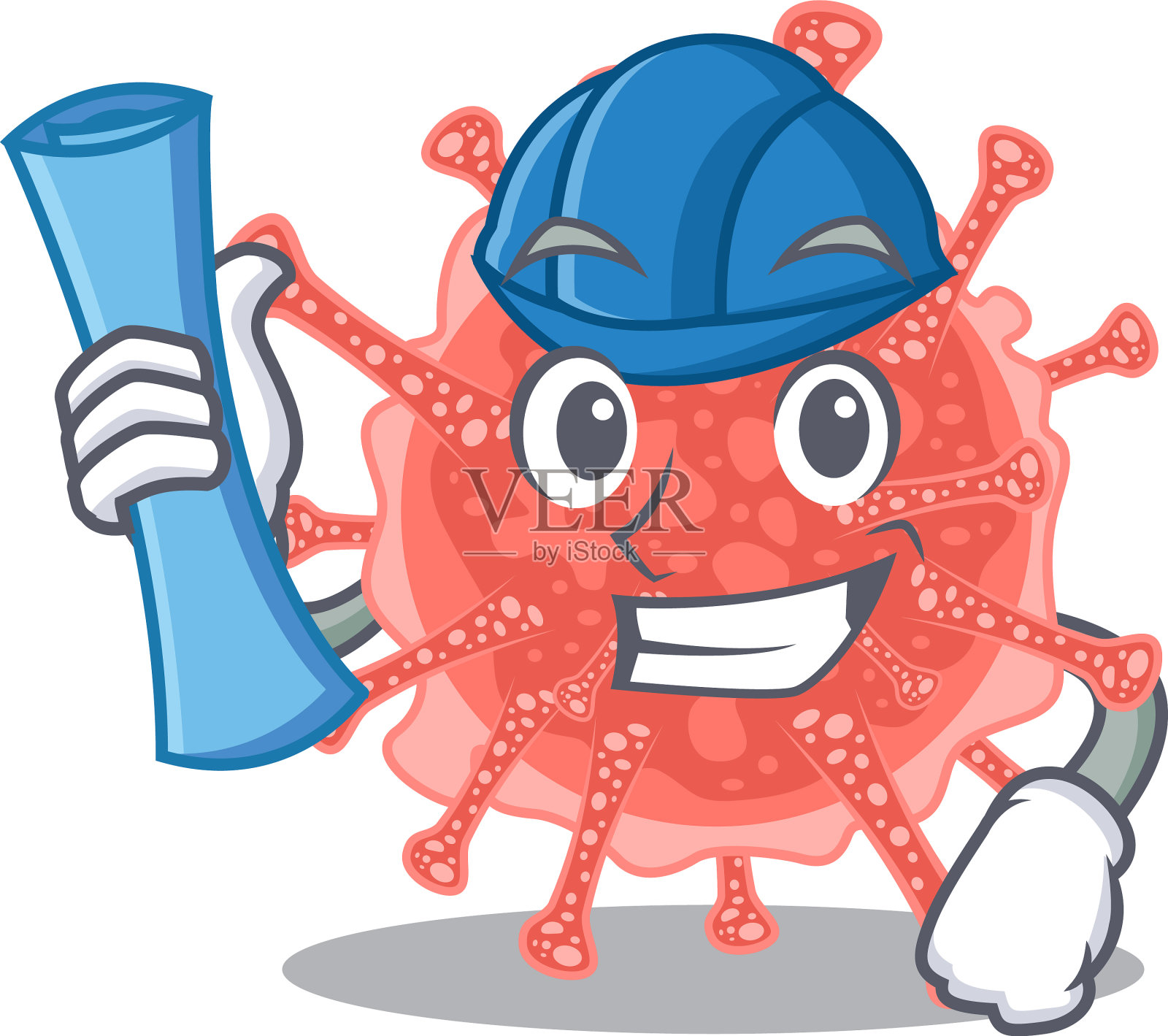 卡通人物肿瘤病毒聪明的建筑师设计元素图片