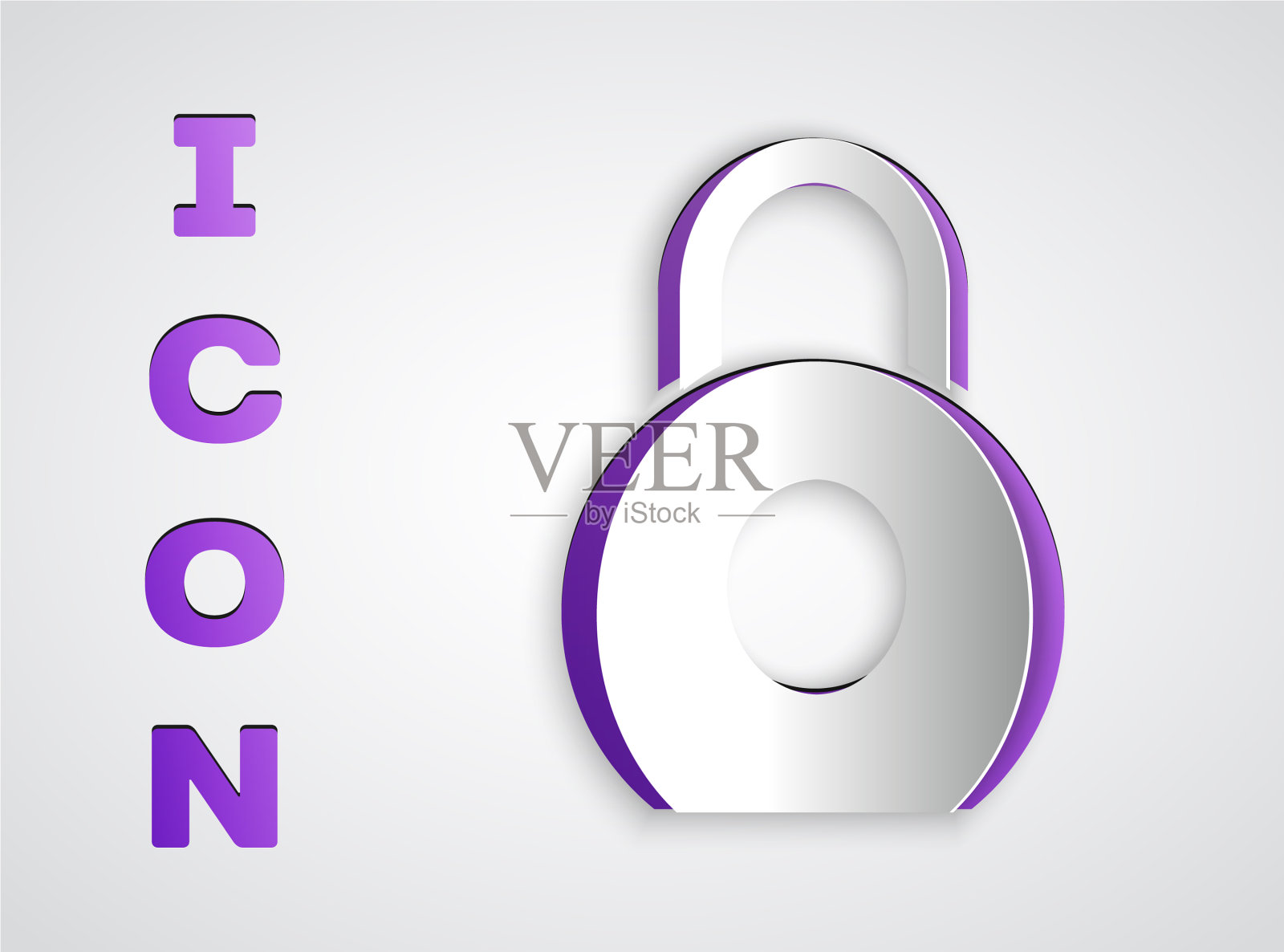 剪纸壶铃图标孤立在灰色图标素材