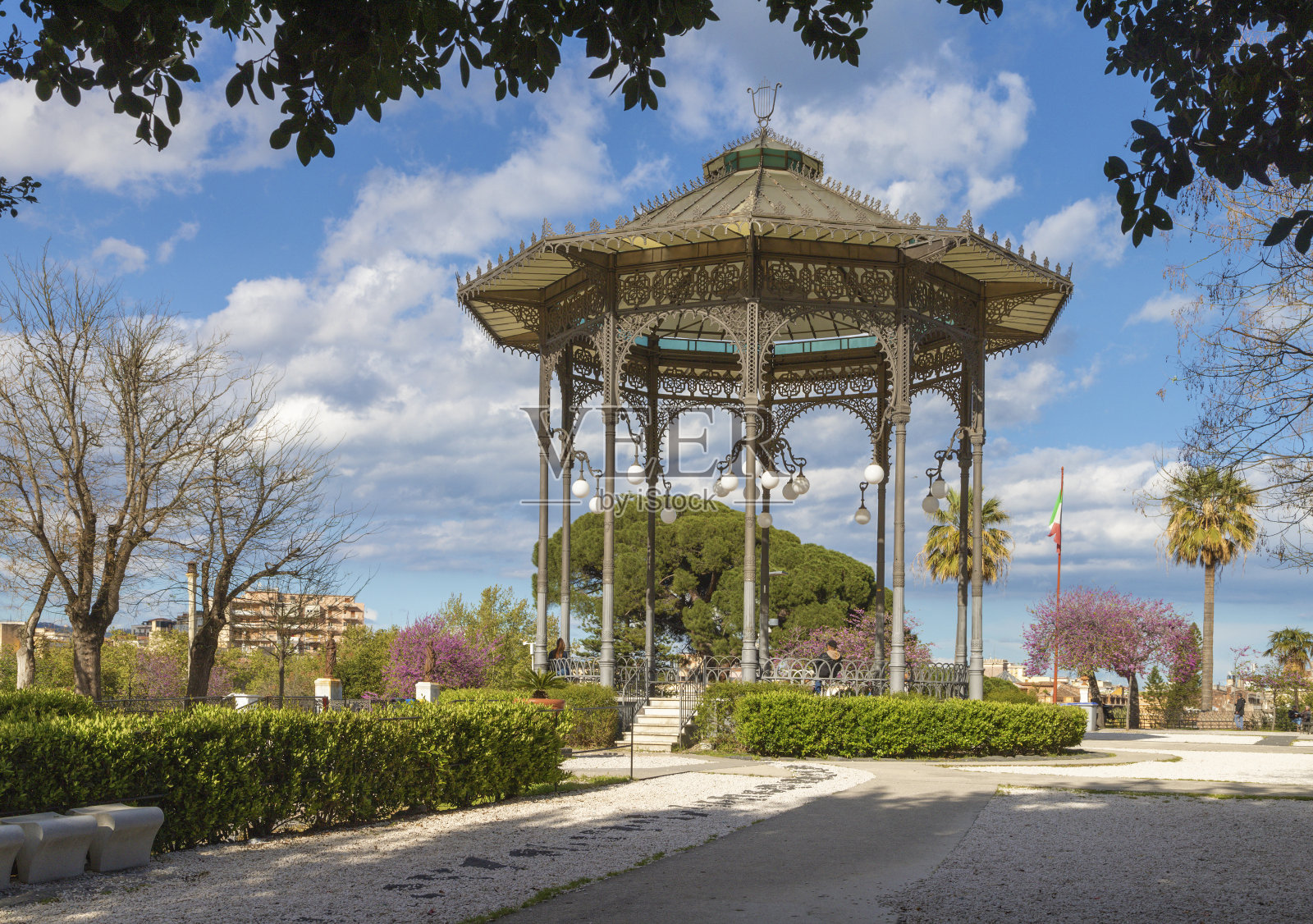 卡塔尼亚 - 公园贾迪诺贝利尼。照片摄影图片