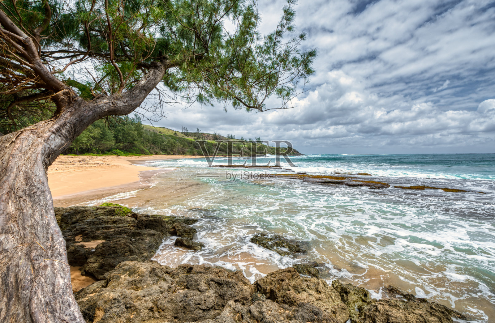 考艾岛海滩照片摄影图片