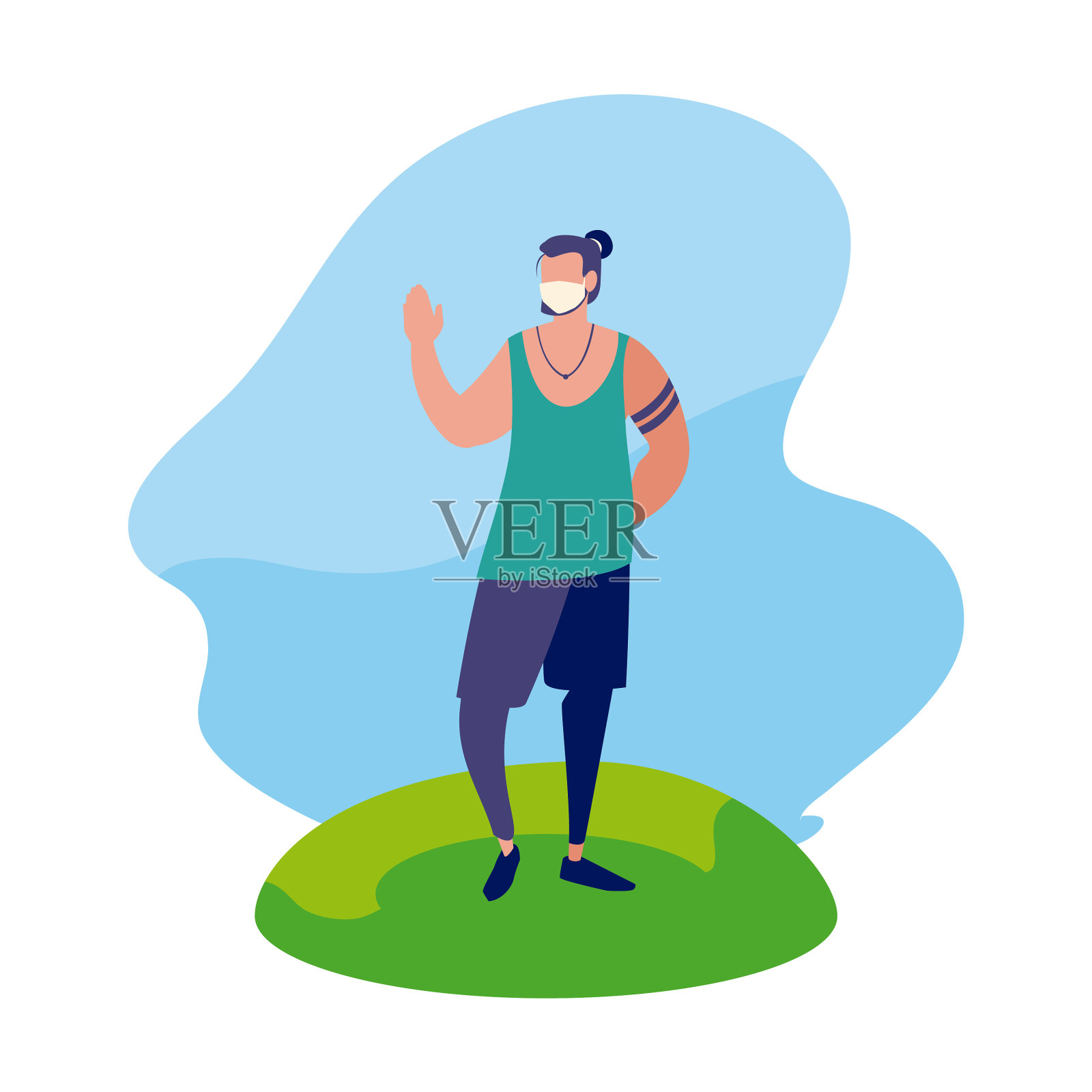 人的化身与面具外部设计设计元素图片