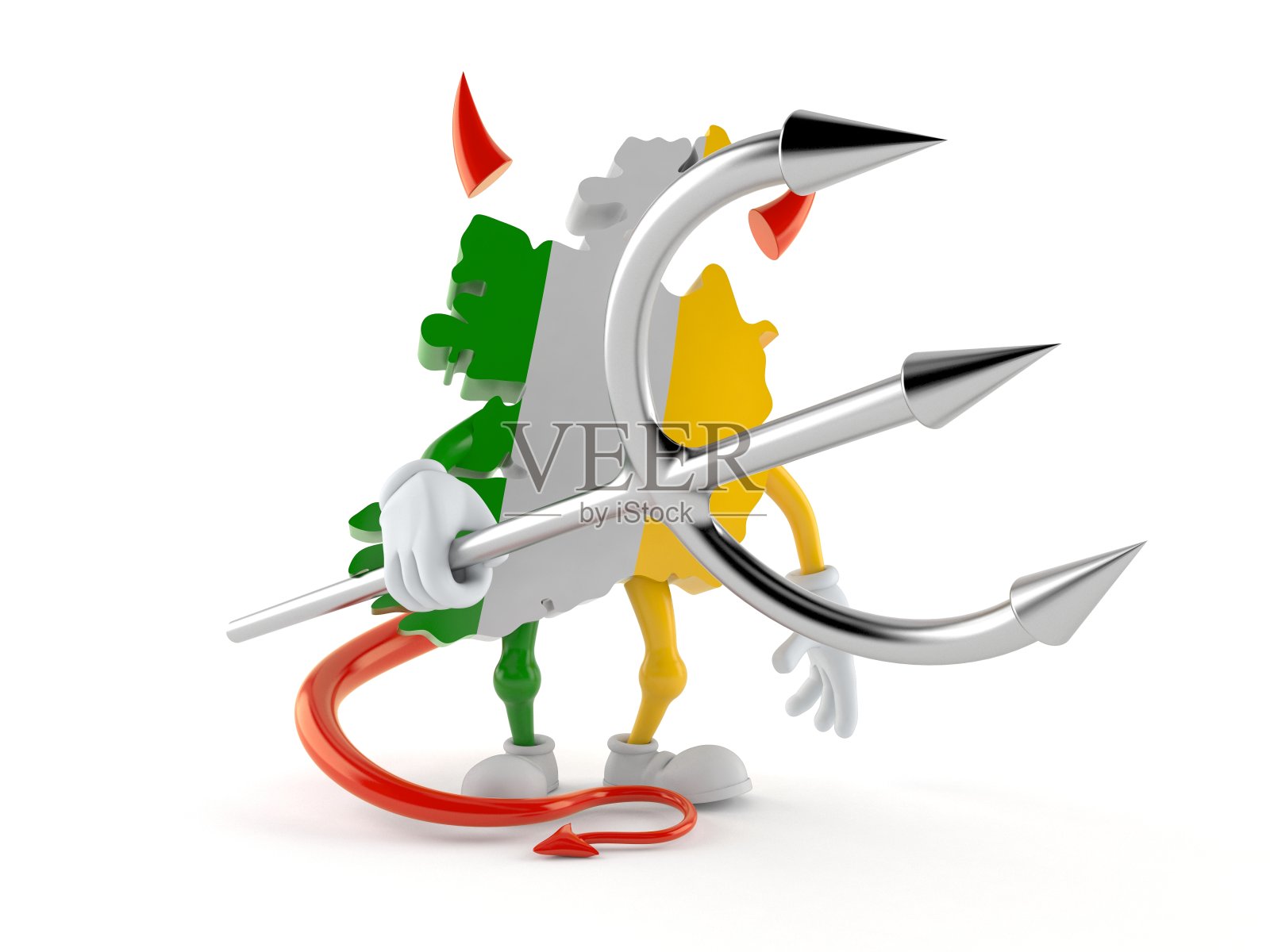 爱尔兰特色的魔鬼角和干草叉照片摄影图片