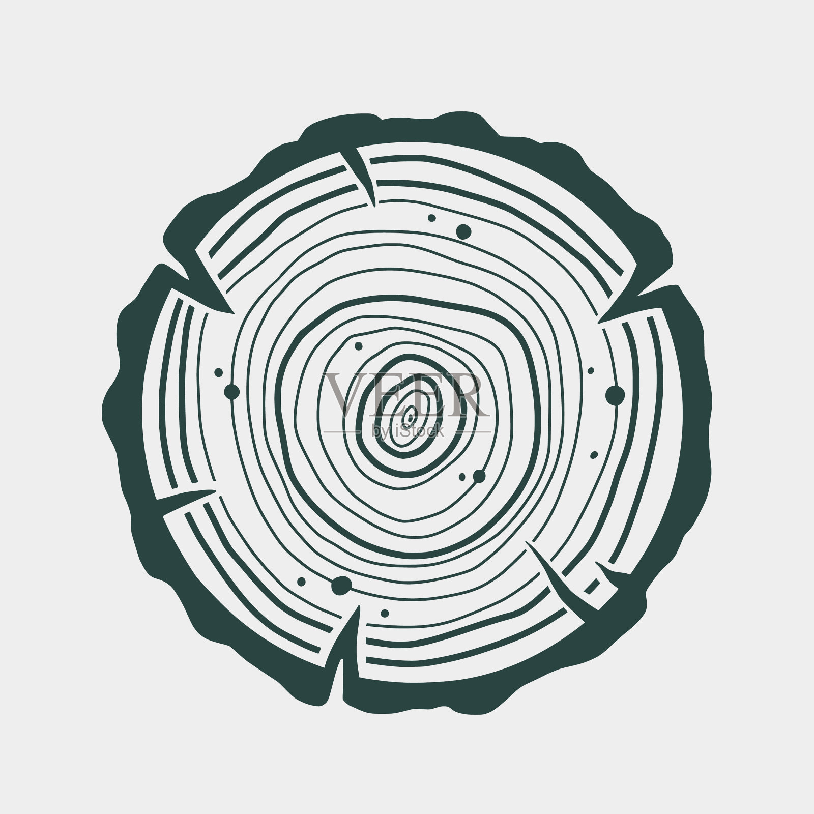 木匠木环木材木材伐木工标志插画图片素材