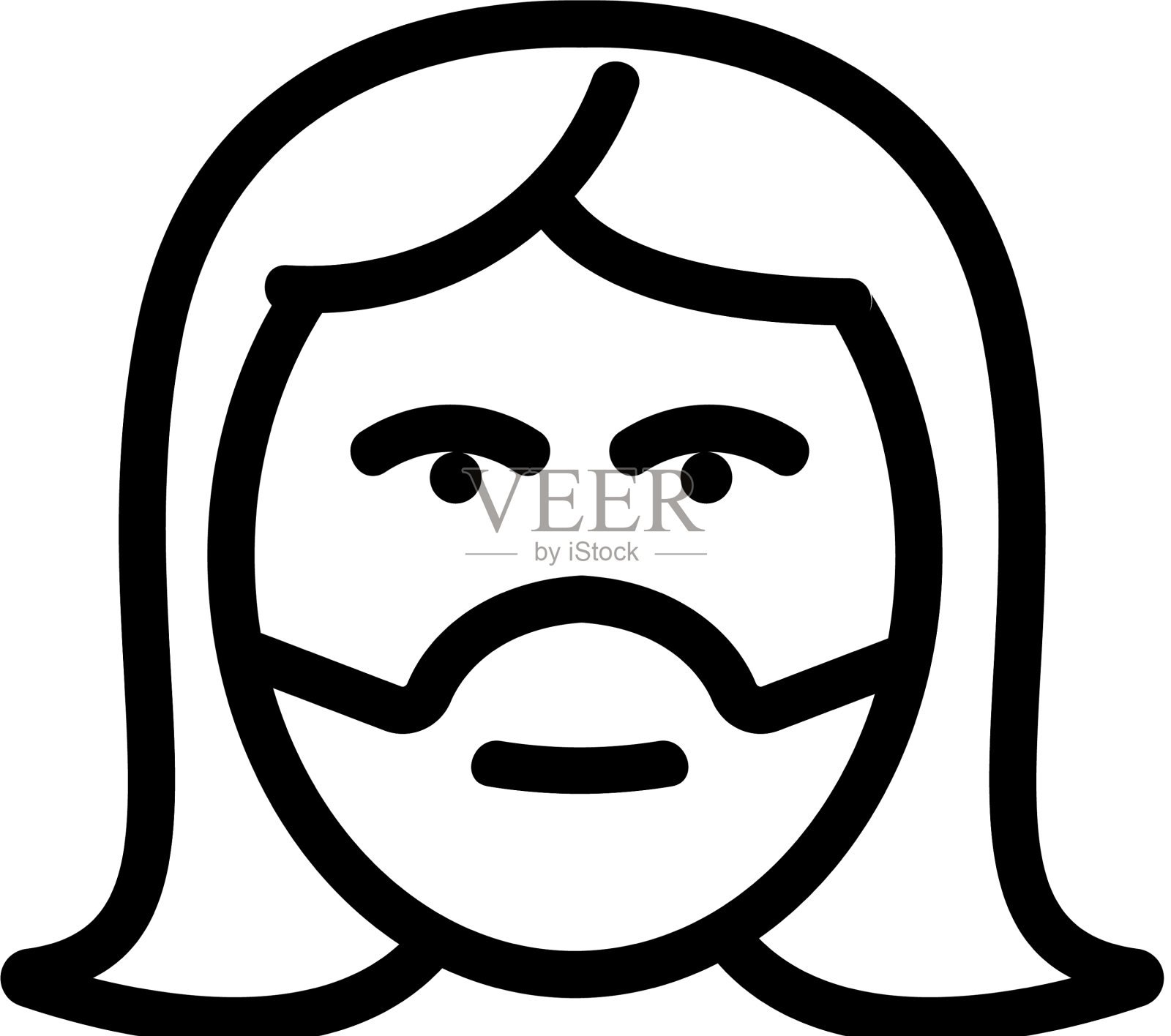 圣面圣基督圣像轮廓设计元素图片