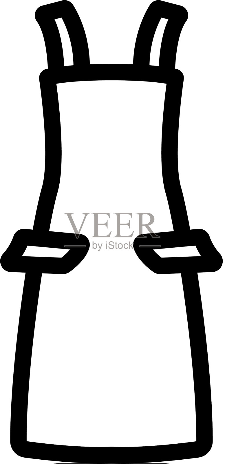 厨房工作服图标轮廓设计元素图片