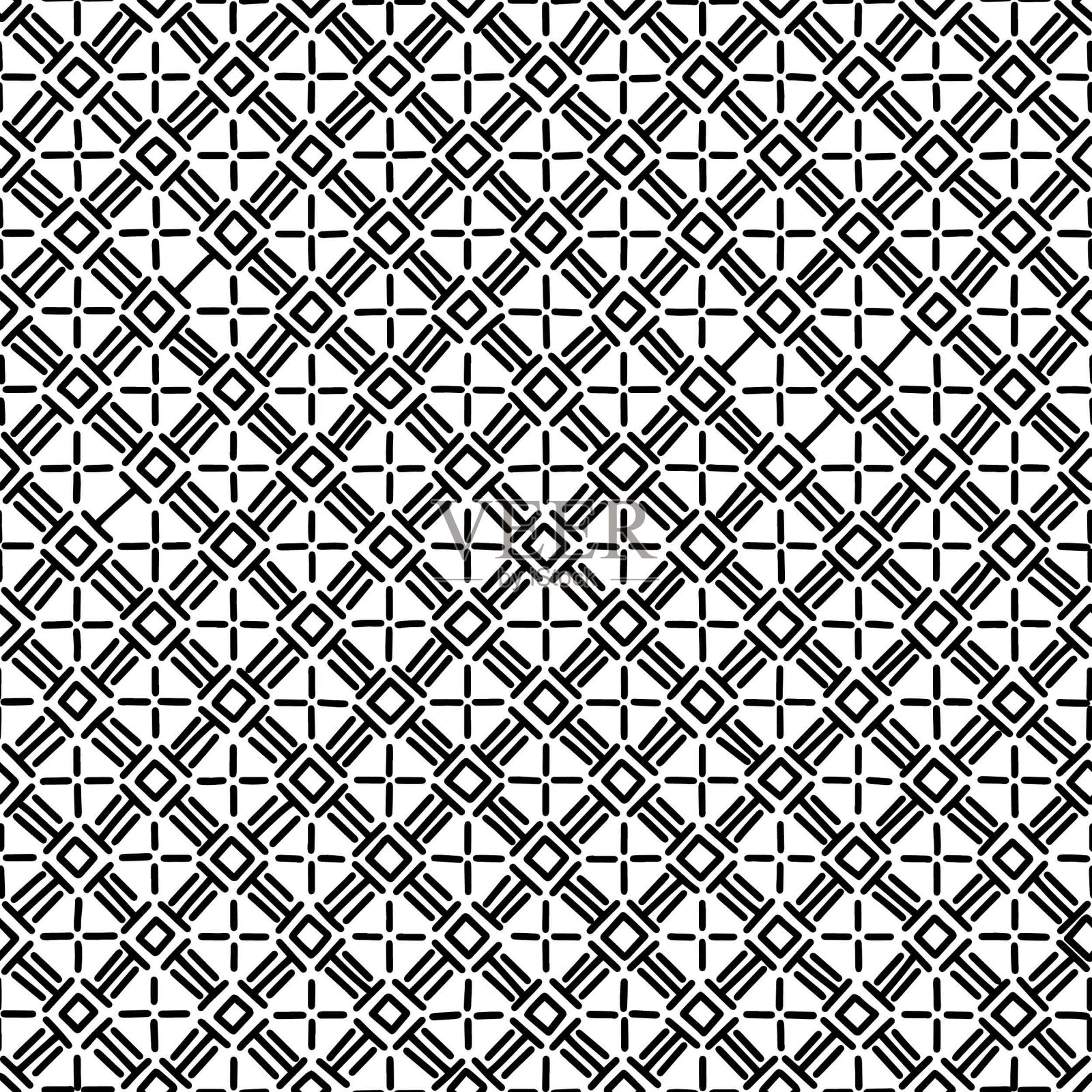 单色抽象无缝图案。插画图片素材