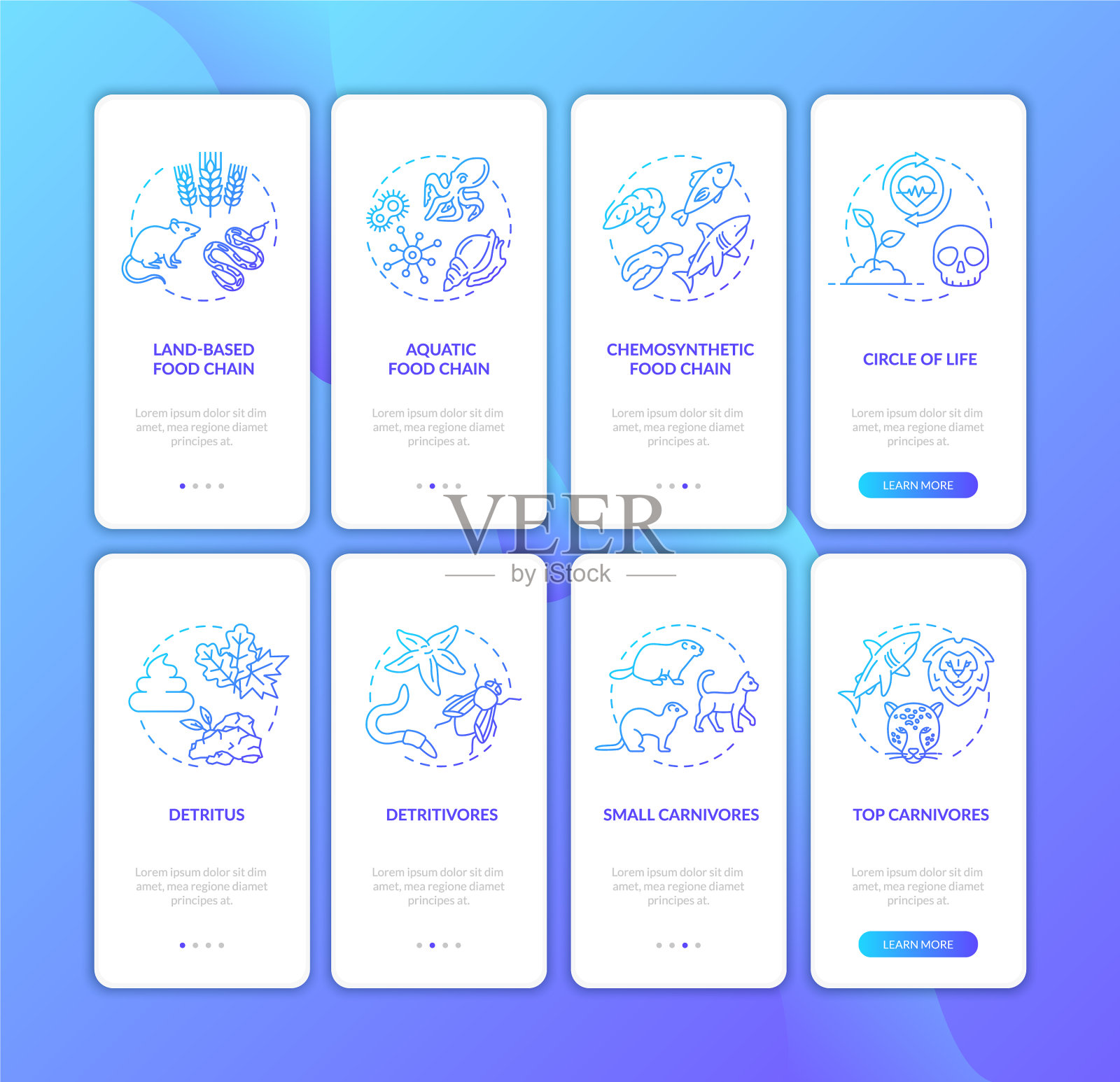 美食网登陆手机应用页面屏幕插画图片素材