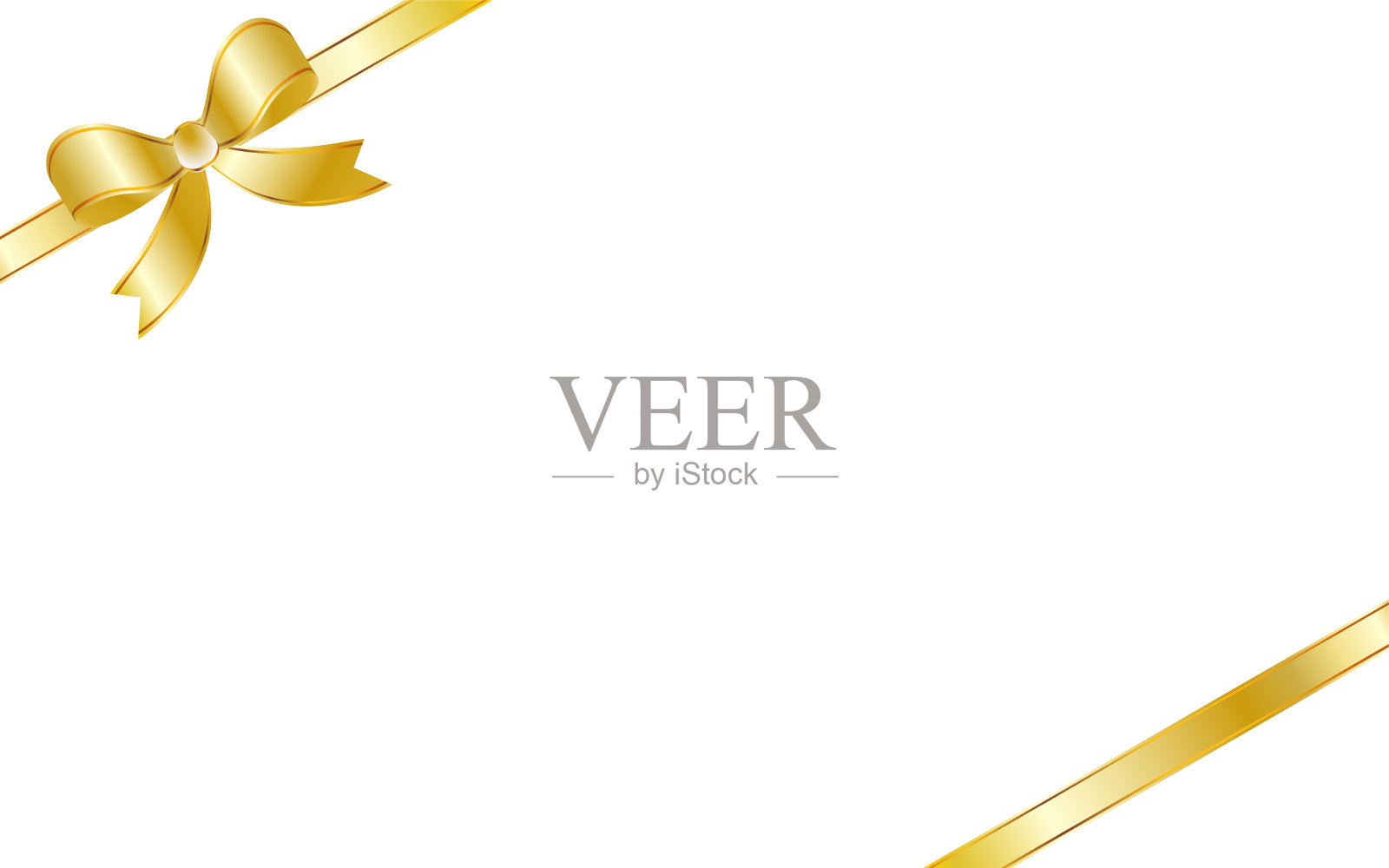 华丽的缎带装饰框架，金色的层次设计元素图片