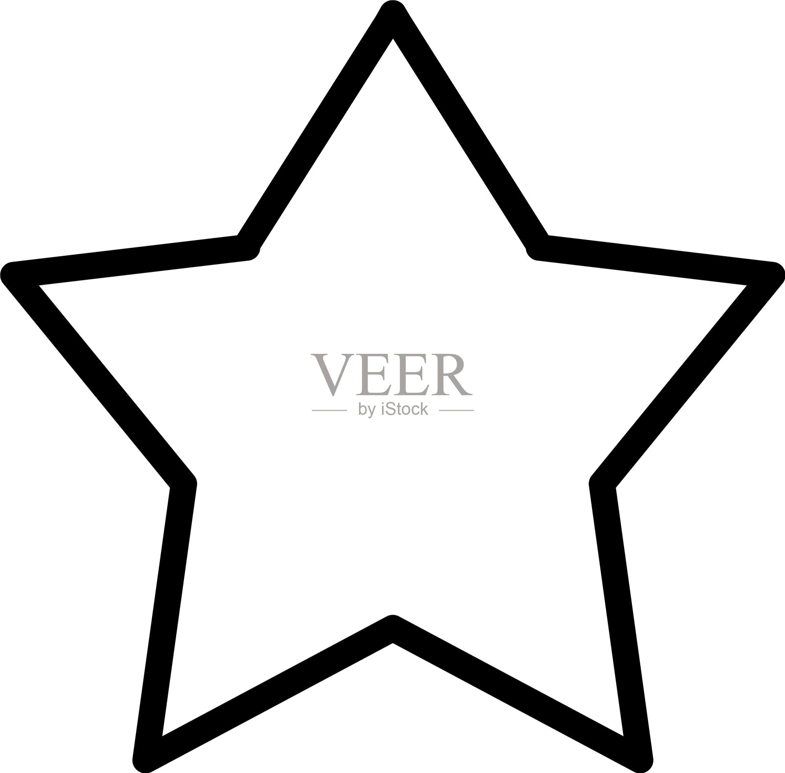 用户界面概念星形图标收藏符号设计元素图片