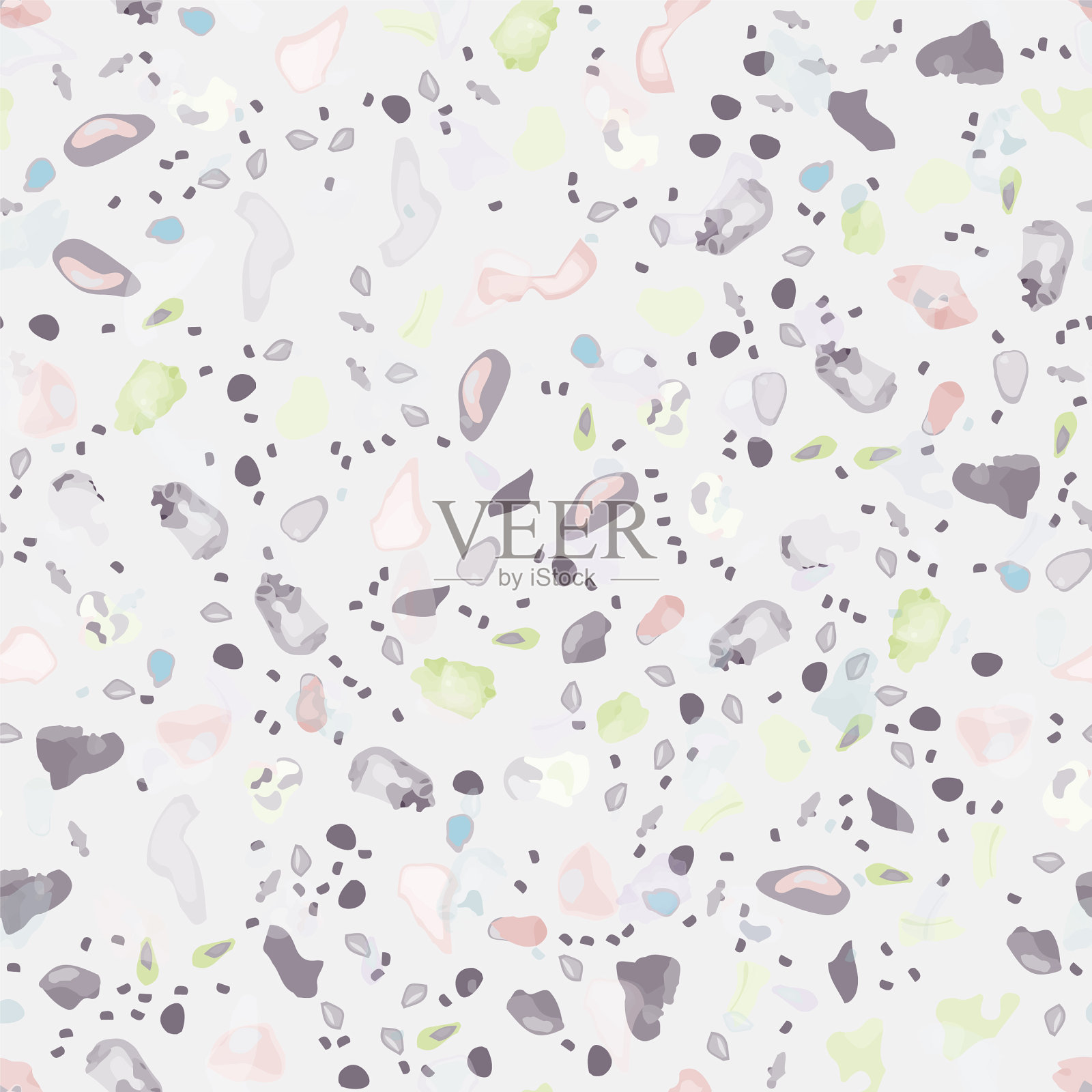 水磨石纹理地板无缝图案插画图片素材