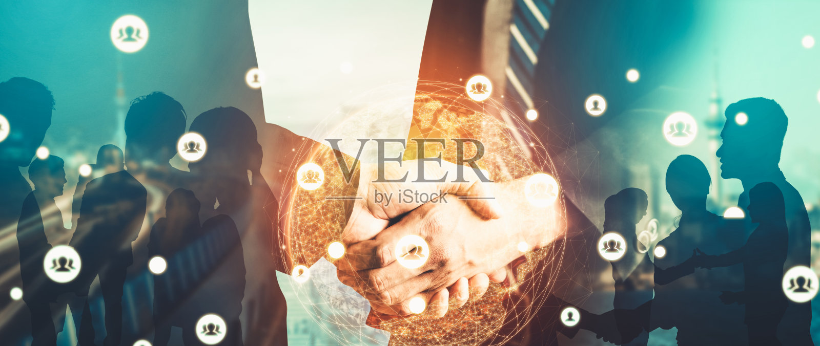 创意形象的许多商务人士会议小组会议照片摄影图片