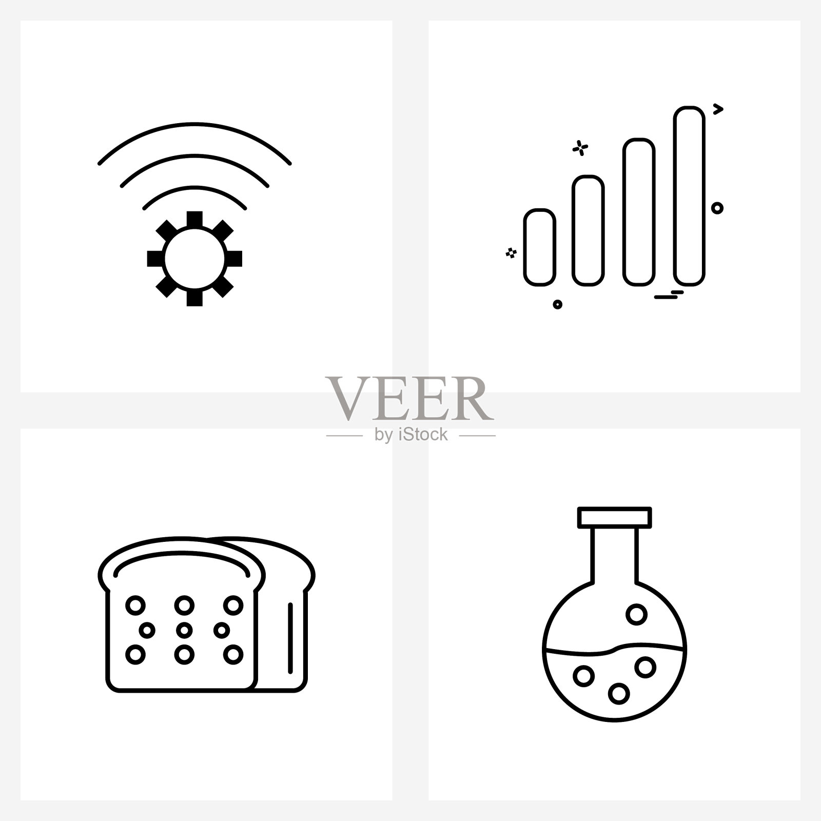 现代线条4简单线条图标设置图标素材