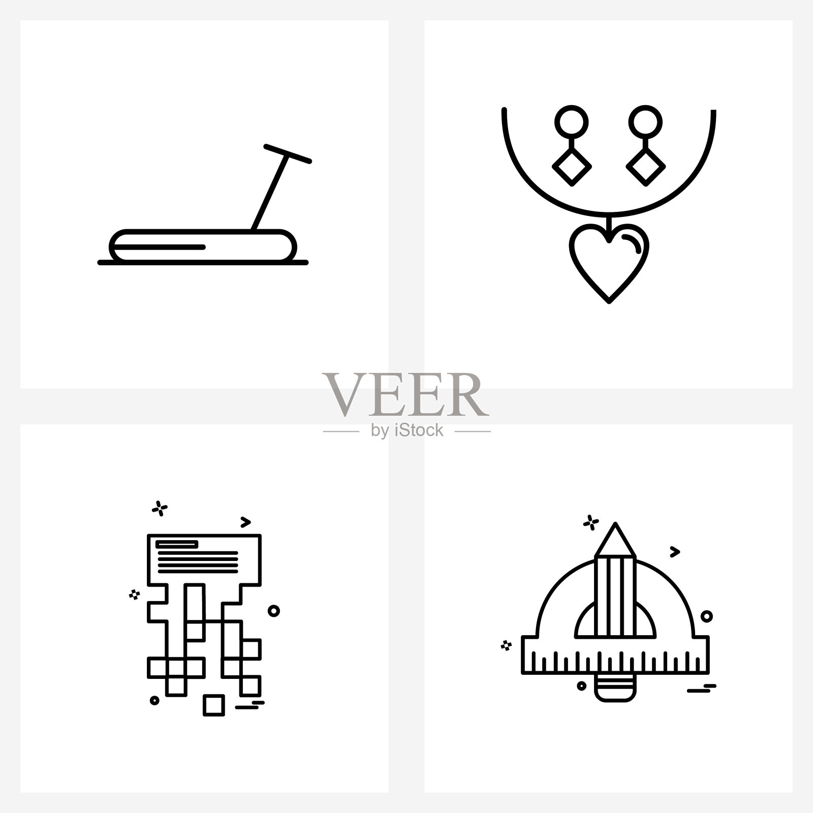 现代线条4简单线条图标医学图标素材
