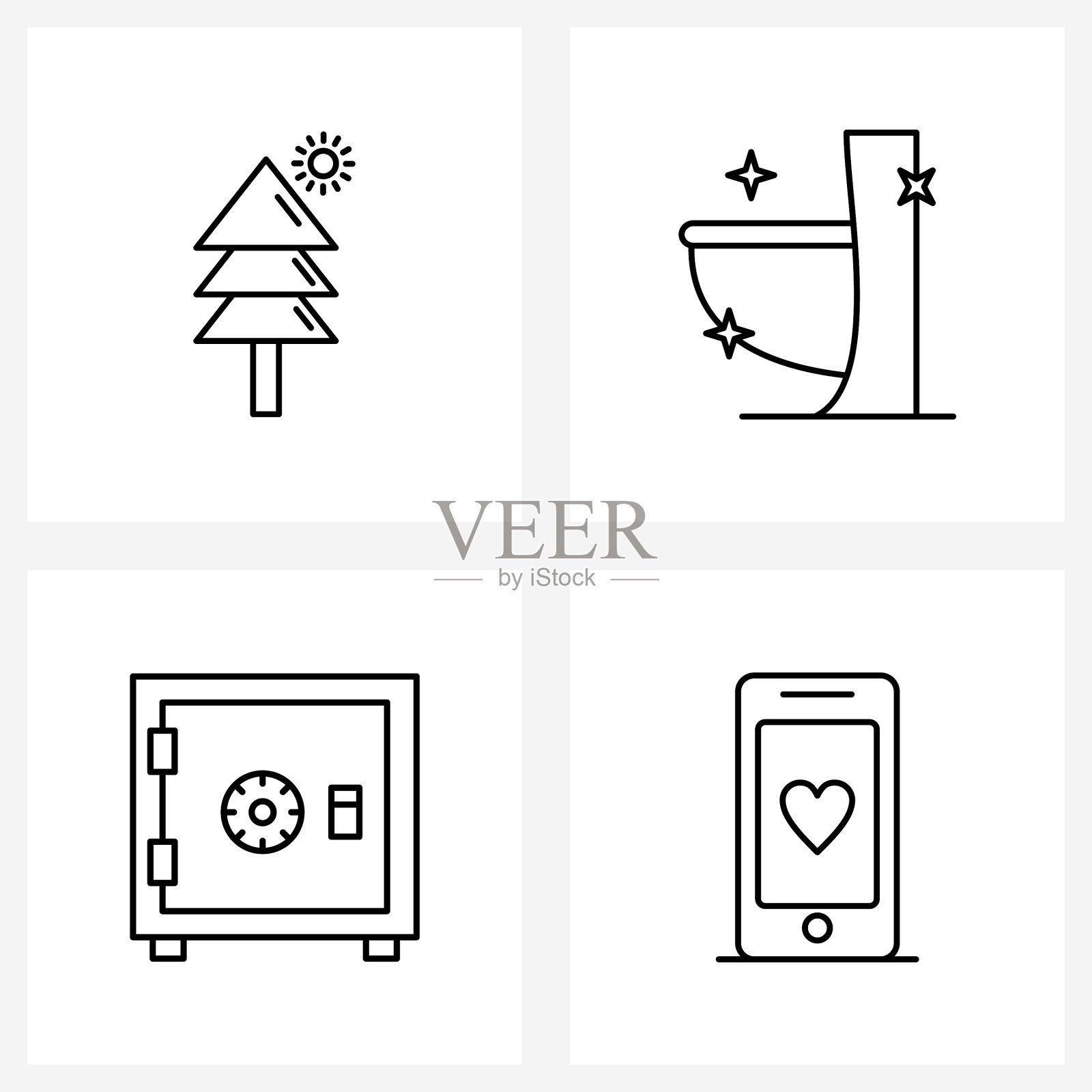 为树穹设置4个UI图标和符号图标素材