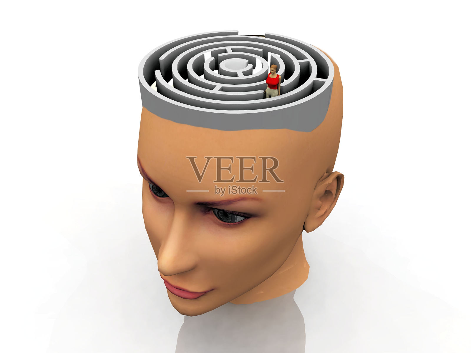 头部的迷宫照片摄影图片