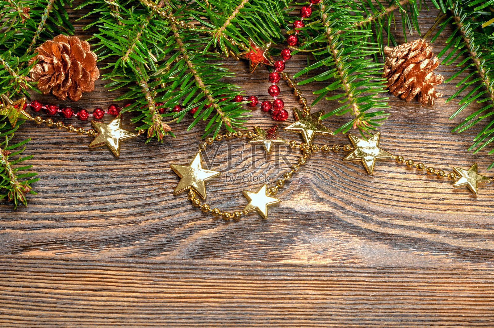 圣诞背景松果照片摄影图片