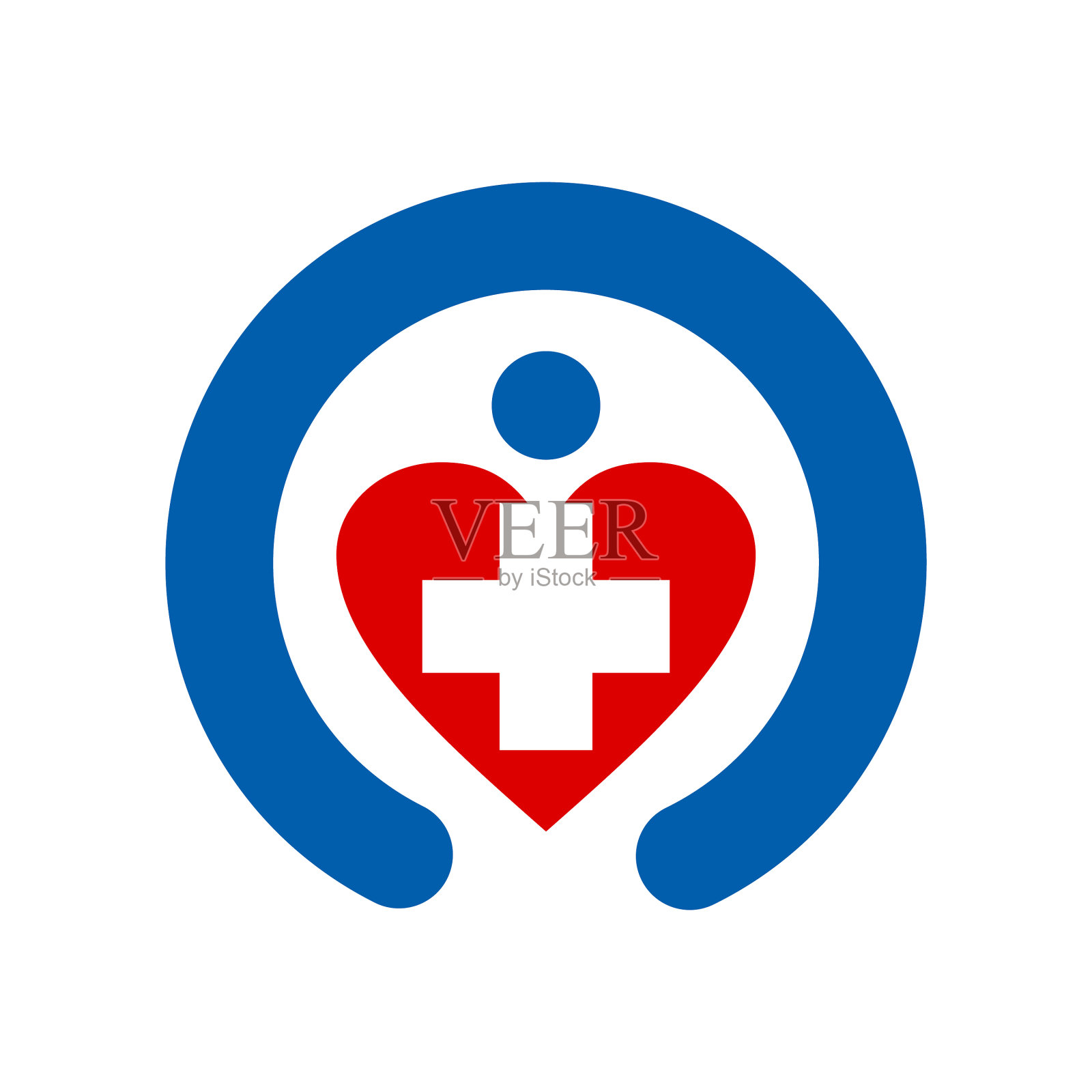 医疗保健的标志和图标与爱和设计元素图片