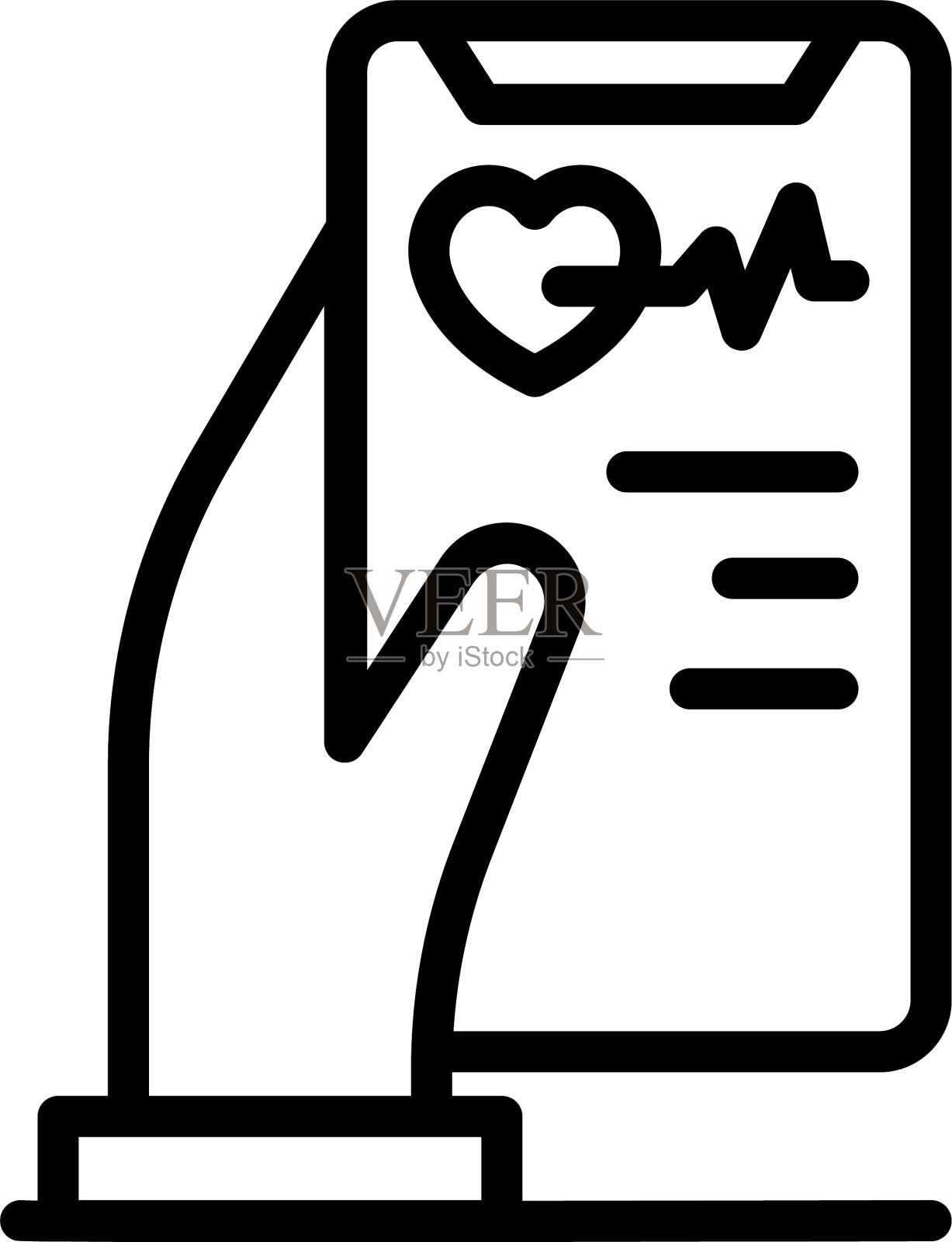 心分析图标轮廓风格插画图片素材