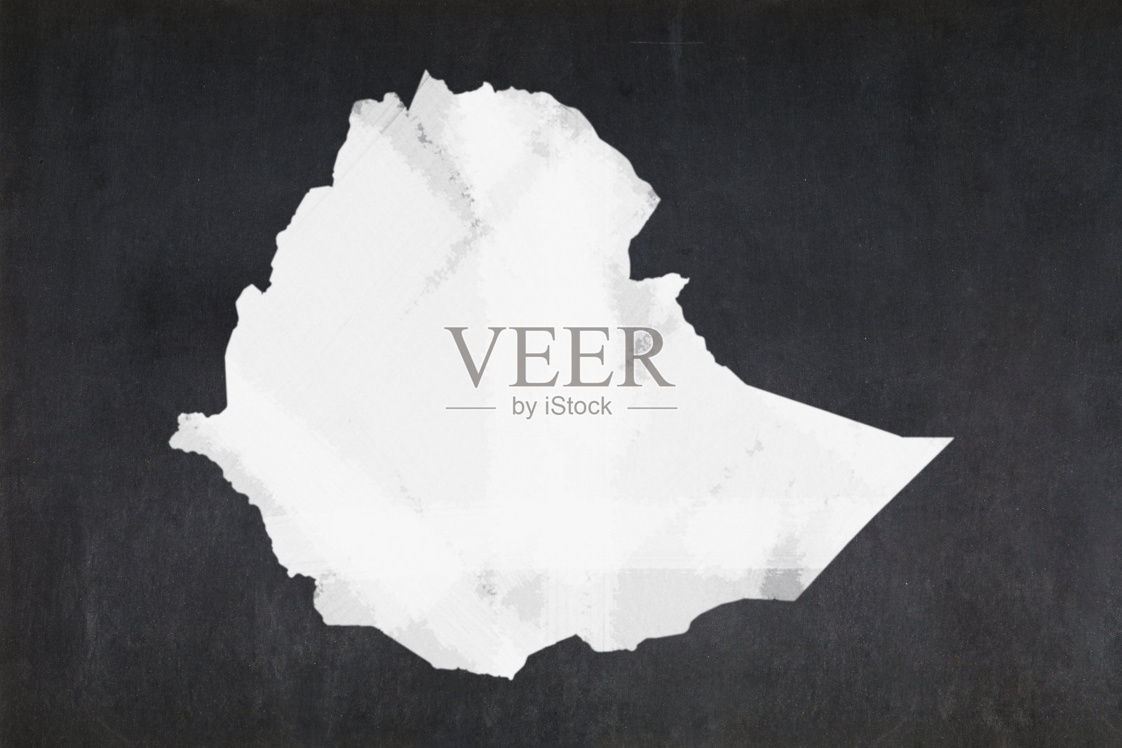 在黑板上画的埃塞俄比亚地图照片摄影图片